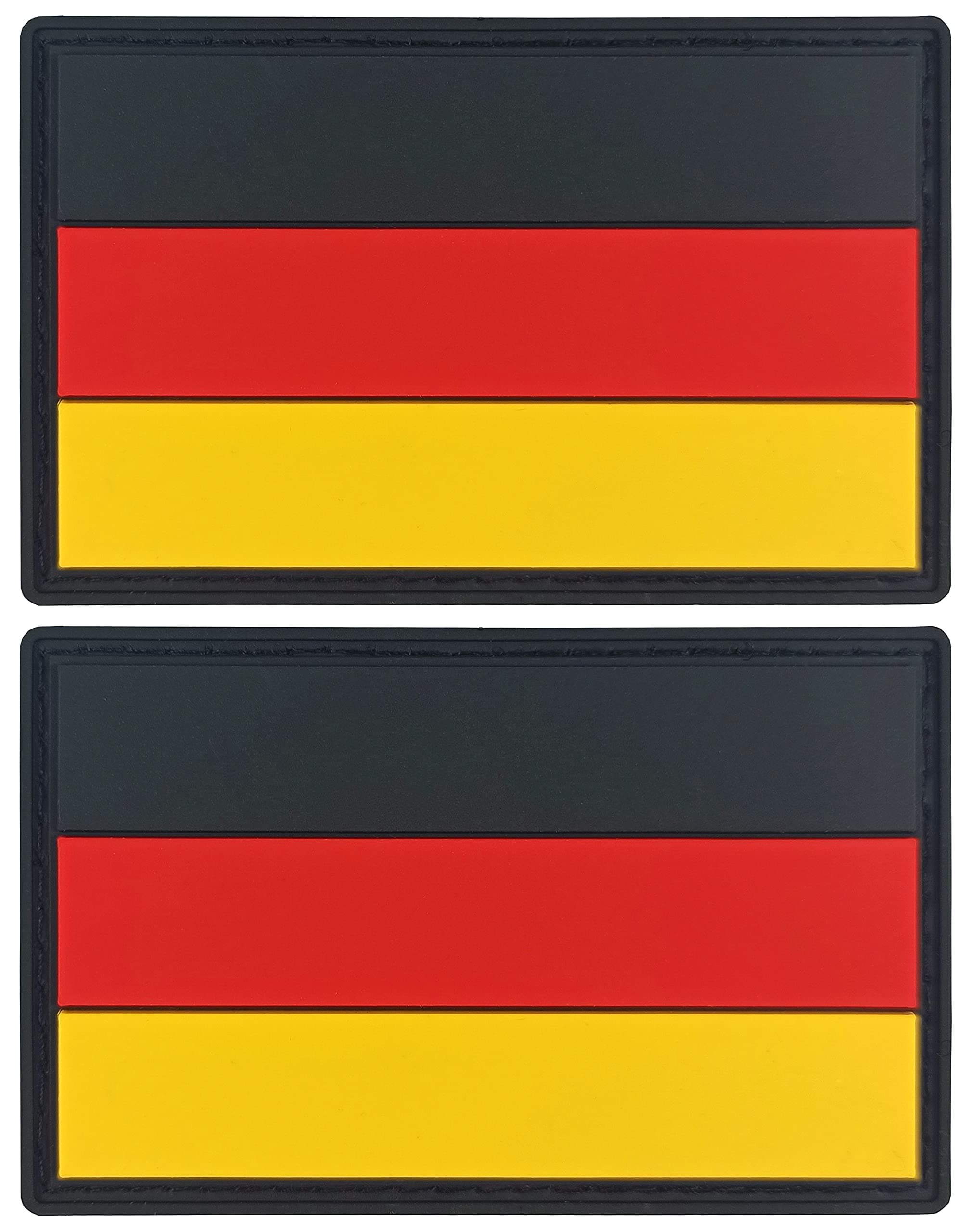 JBCD 2 Pack Germany Flag Patch German Patches PVC Tactical Patch Pride Rubber Patch for Backpack Hat Patch Team Military Patch