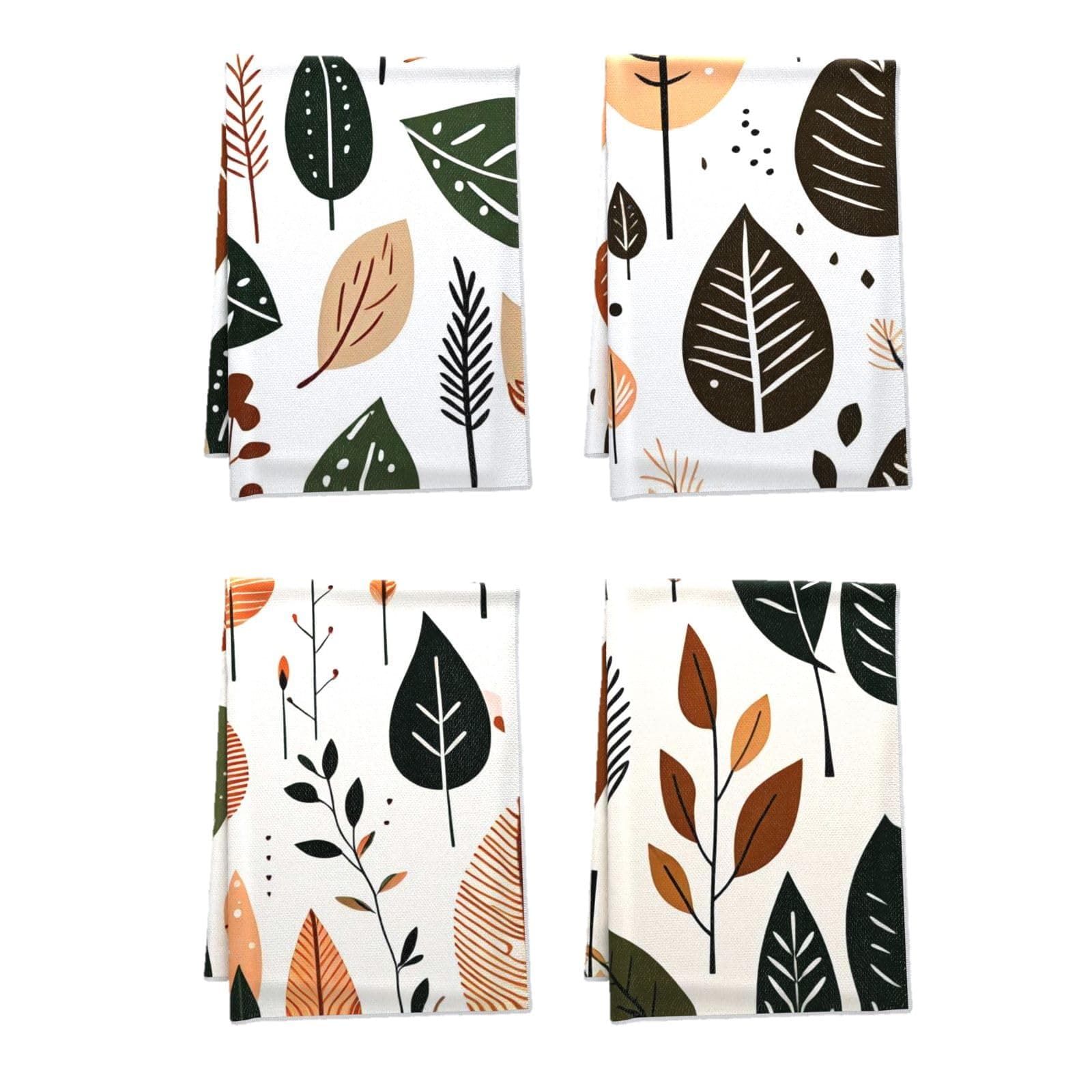 Boho Decor Modern Kitchen Towel Versatile Breathable Comfortable Terry Cloth Dish Towels Midcentury Vector Design Durable Towel - for Bathroom Window Bay (16x24 4pcs/Pack)