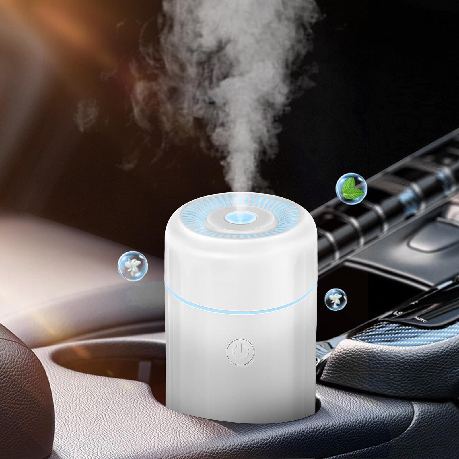 Car Diffusers Humidifier for Essential Oils,USB Car Aroma Air Diffuser,Car Scent Cool Mist Defuser,Mini Portable Aromatherapy Diffuser for Car,Home,Travel,Bedroom,Office Desk.