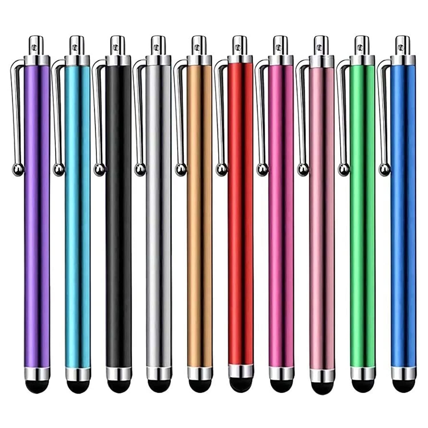 Stylus Pen [10 Pack] Universal Capacitive Touch Screen Pens for Tablets, iPad mini, iPad Pro, iPad Air, Smartphones, Samsung Galaxy - Multiple Colors