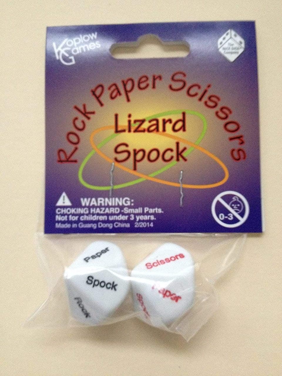 Rock Paper Scissors Lizard Spock Dice Game
