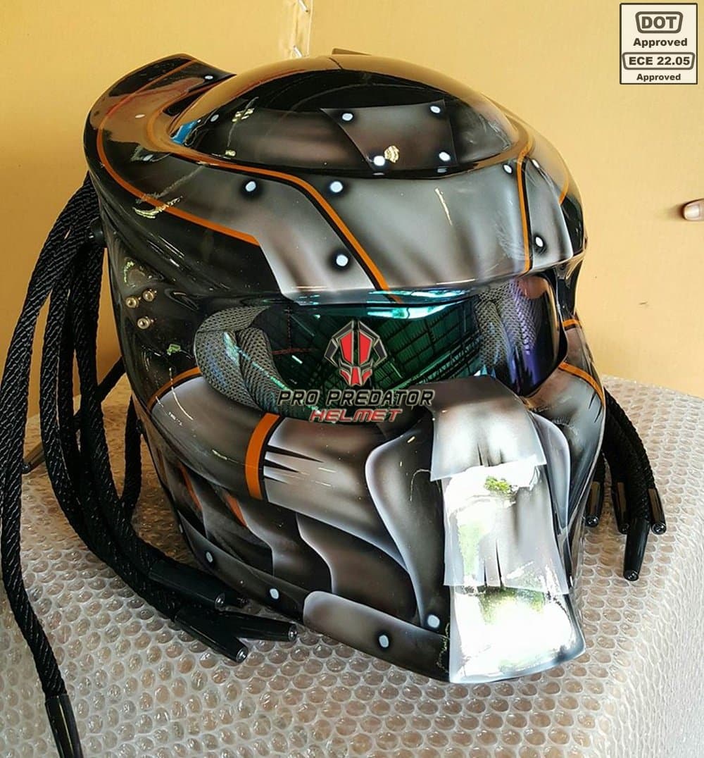 Pro Predator Motorcycle DOT Approved Helmet MK Style include Tri Laser SY30