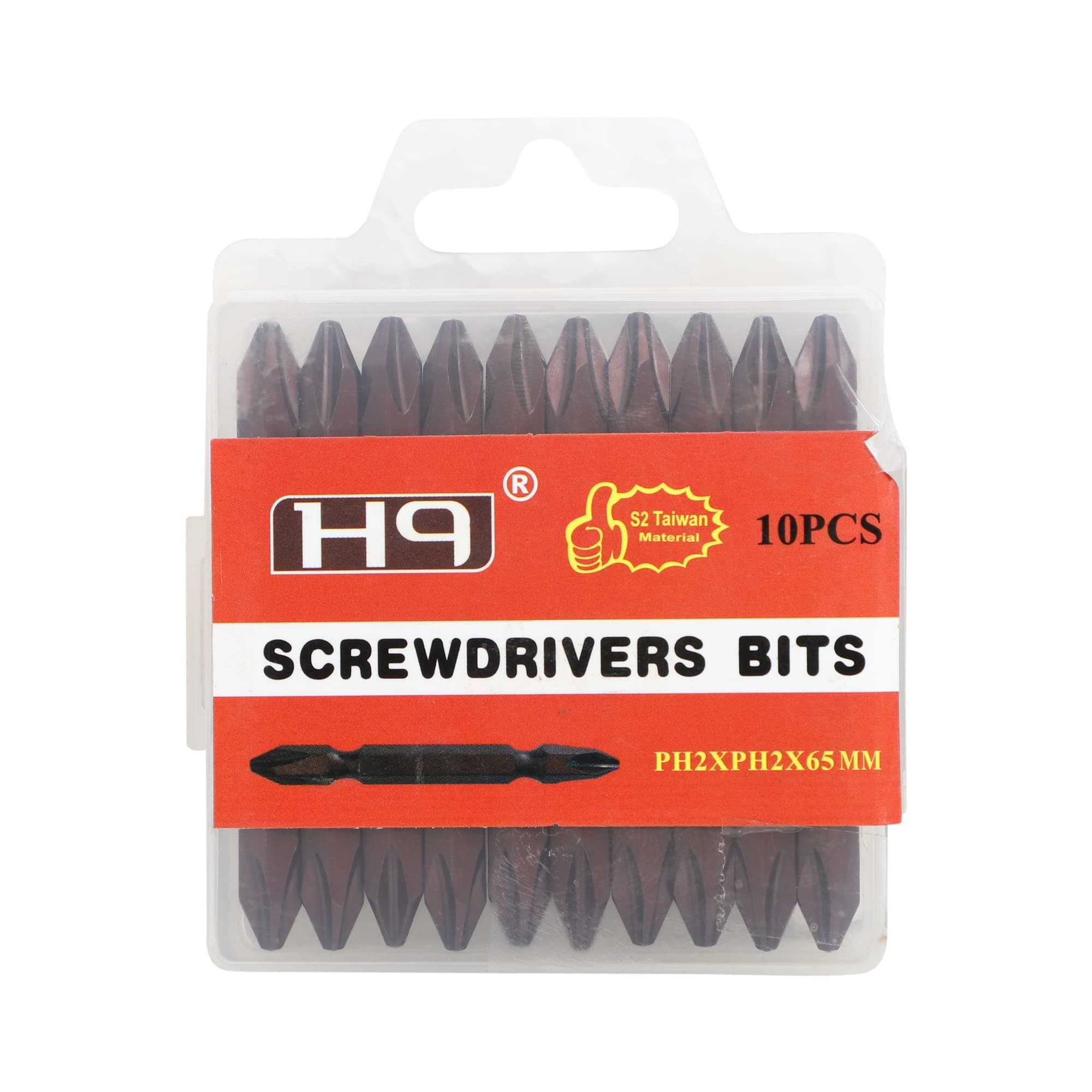 1/4 Hex Double Ended Magnetic Screwdriver Bit Ph2 Bits in Bronze Finish S2 Taiwan Screw driver Power Tools (Pack Of 10 Pcs) (Size Ph2 - Ph2 X 65 Mm)