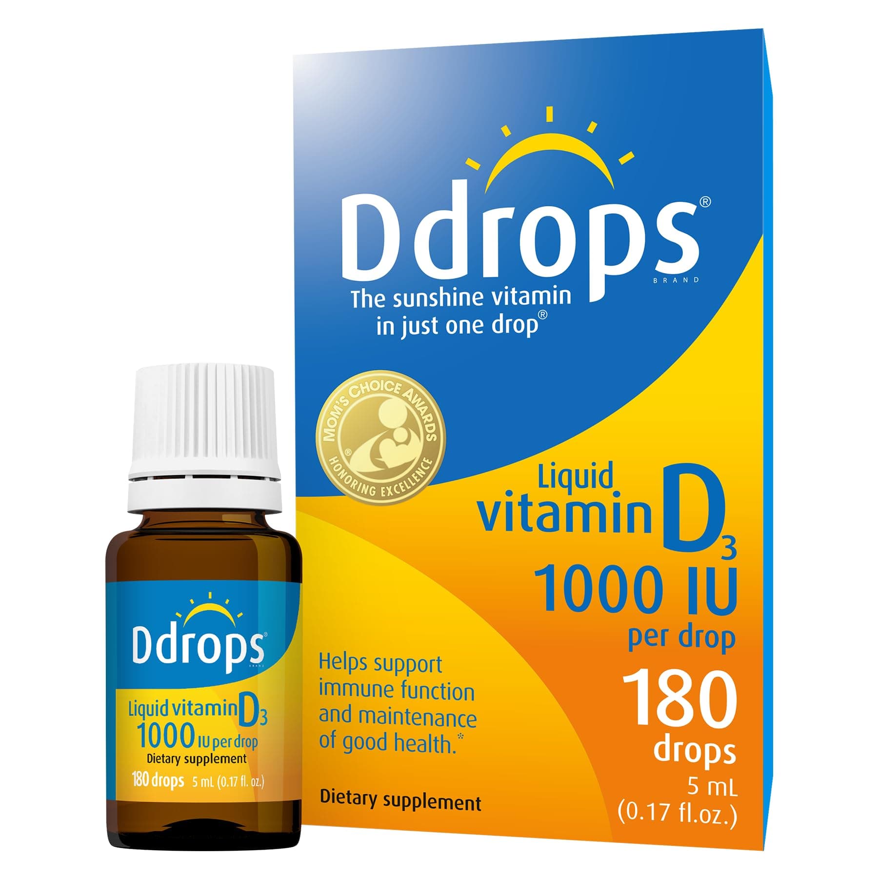 1000IU (5mL), 180-drops Box