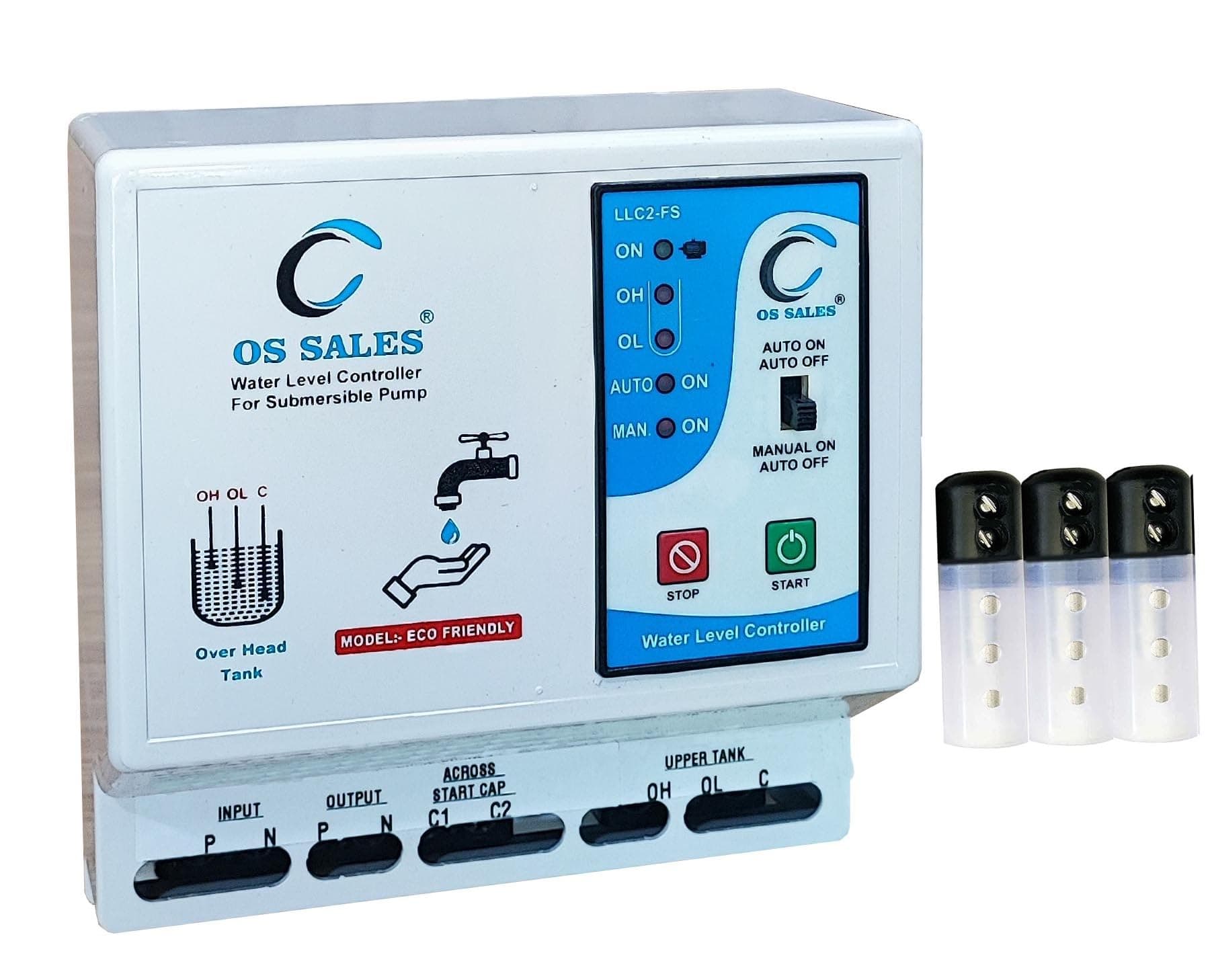 OS SALES Automatic Water Level Controller for Submersible with Auto Starting Torque Supported to All Type of Motors and Borwell