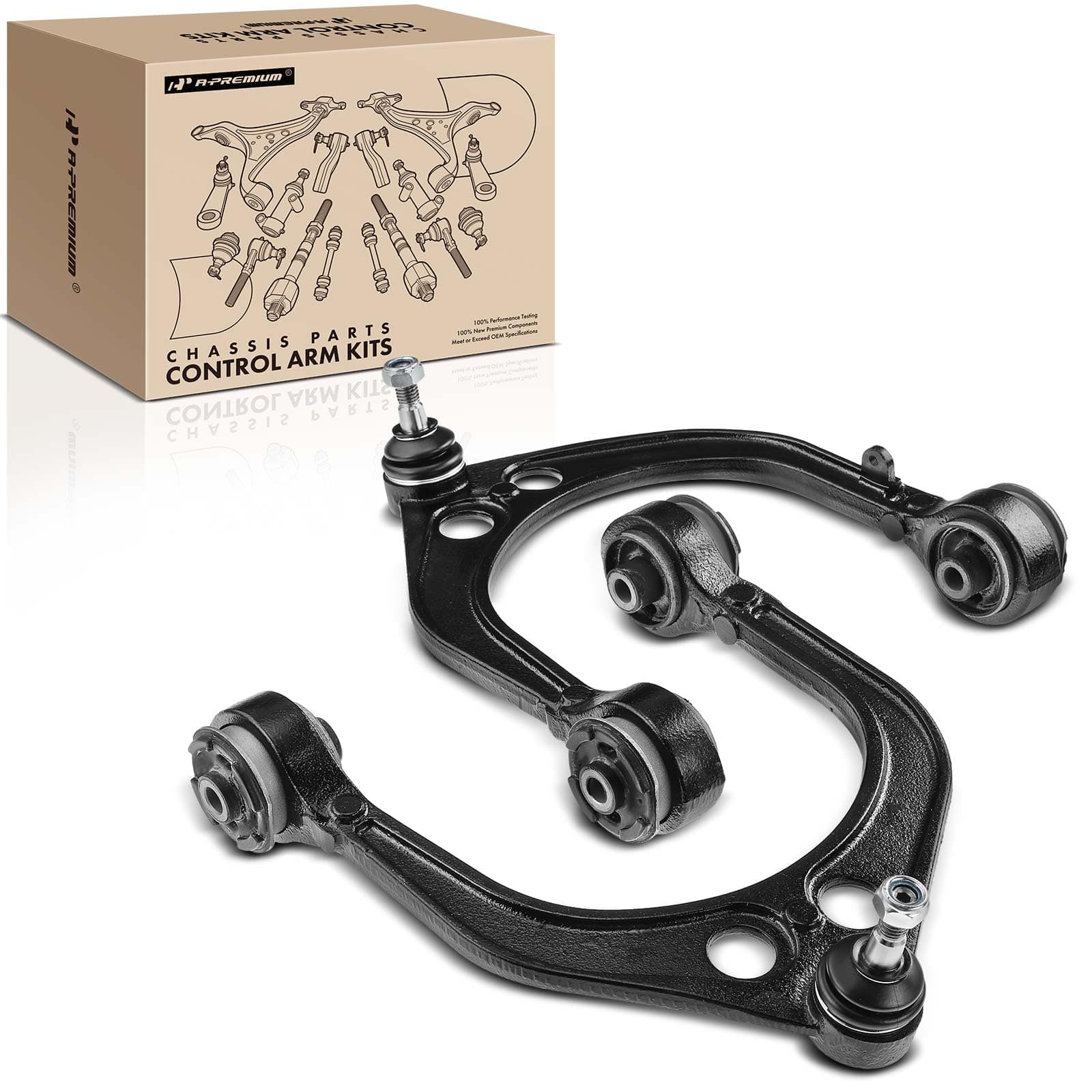 A-Premium Pair Front Upper Control Arm and Ball Joint Assembly Compatible with Dodge Charger 2006-2020 Challenger 2008-2020 Magnum Chrysler 300