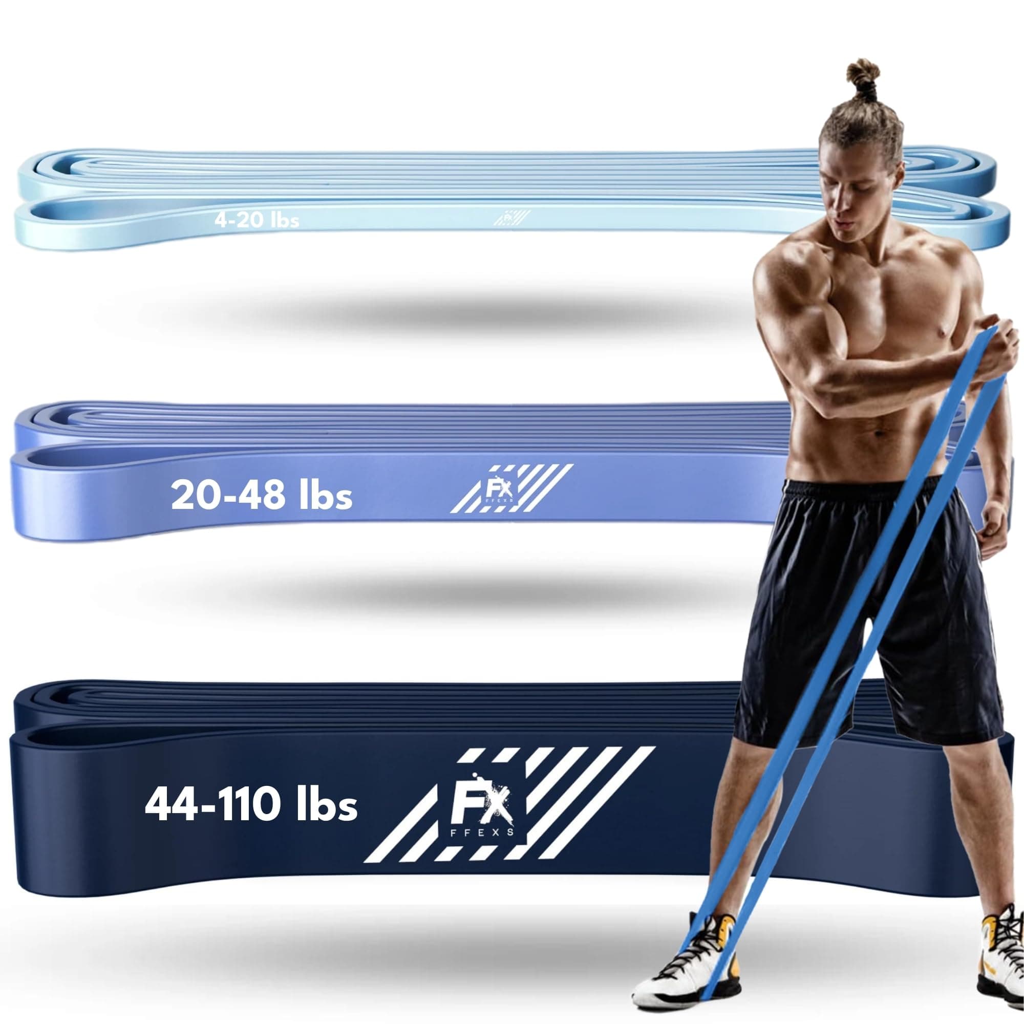 FX FFEXS/Pull up Assistance Bands Set - Pull up Resistance Bands for Men & Women - Elastic Pull up Bands for Working Out & Fitness & Stretch - Pull up Assist Power Bands