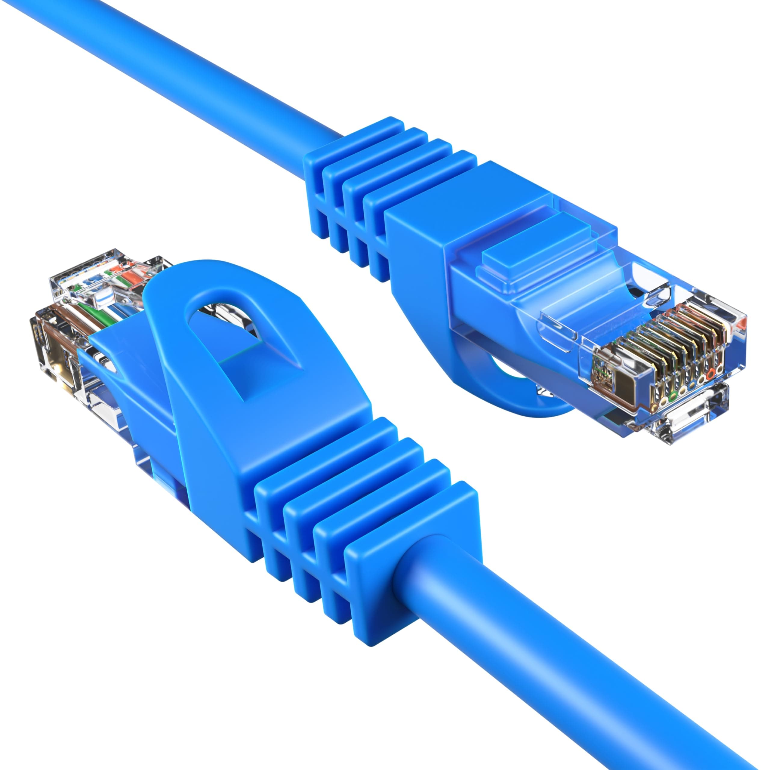 Cat5e 50FT Networking RJ45 Ethernet Patch Cable Xbox PC Modem PS4 Router - 50 Feet Blue