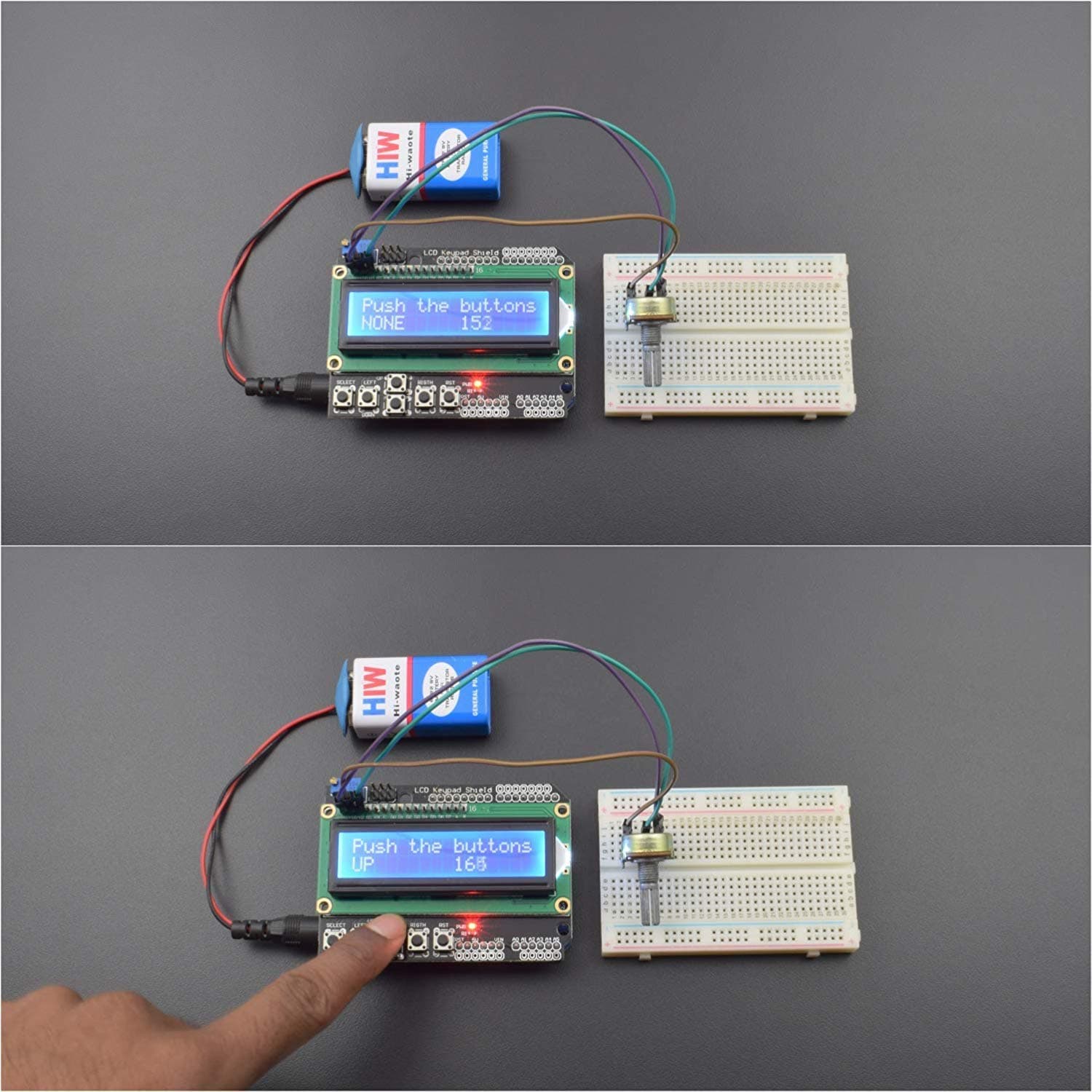 REES52 Make A Common Display Project Using 16 * 2 LCD Shield Interfacing With Arduino Uno With Step By Step Instruction Manual - KT871