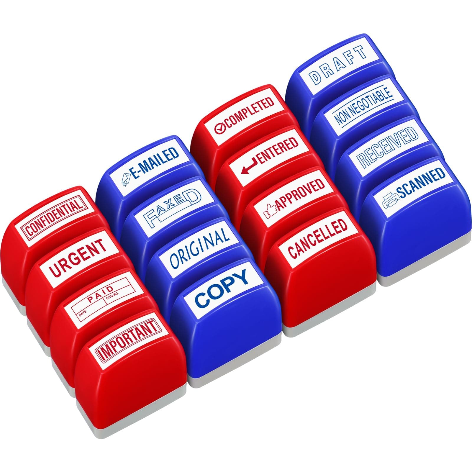 16 Pcs Office Stamp Set