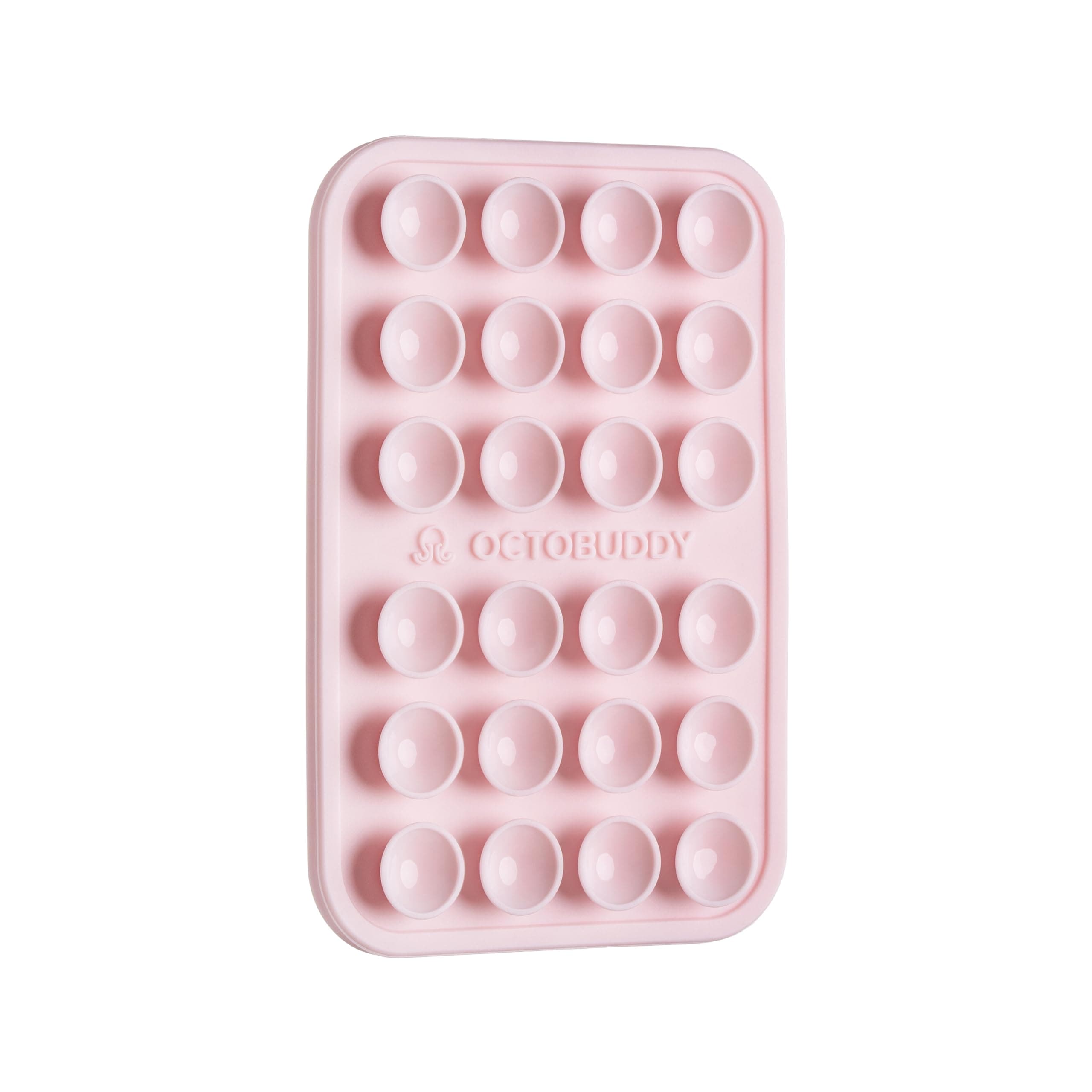 OCTOBUDDY || || Silicone Suction Phone Case Adhesive Mount || (iPhone and Android Cellphone case Compatible, Hands-Free Mobile Accessory Holder for Selfies and Videos) Fidget Toy (Chalk Pink)