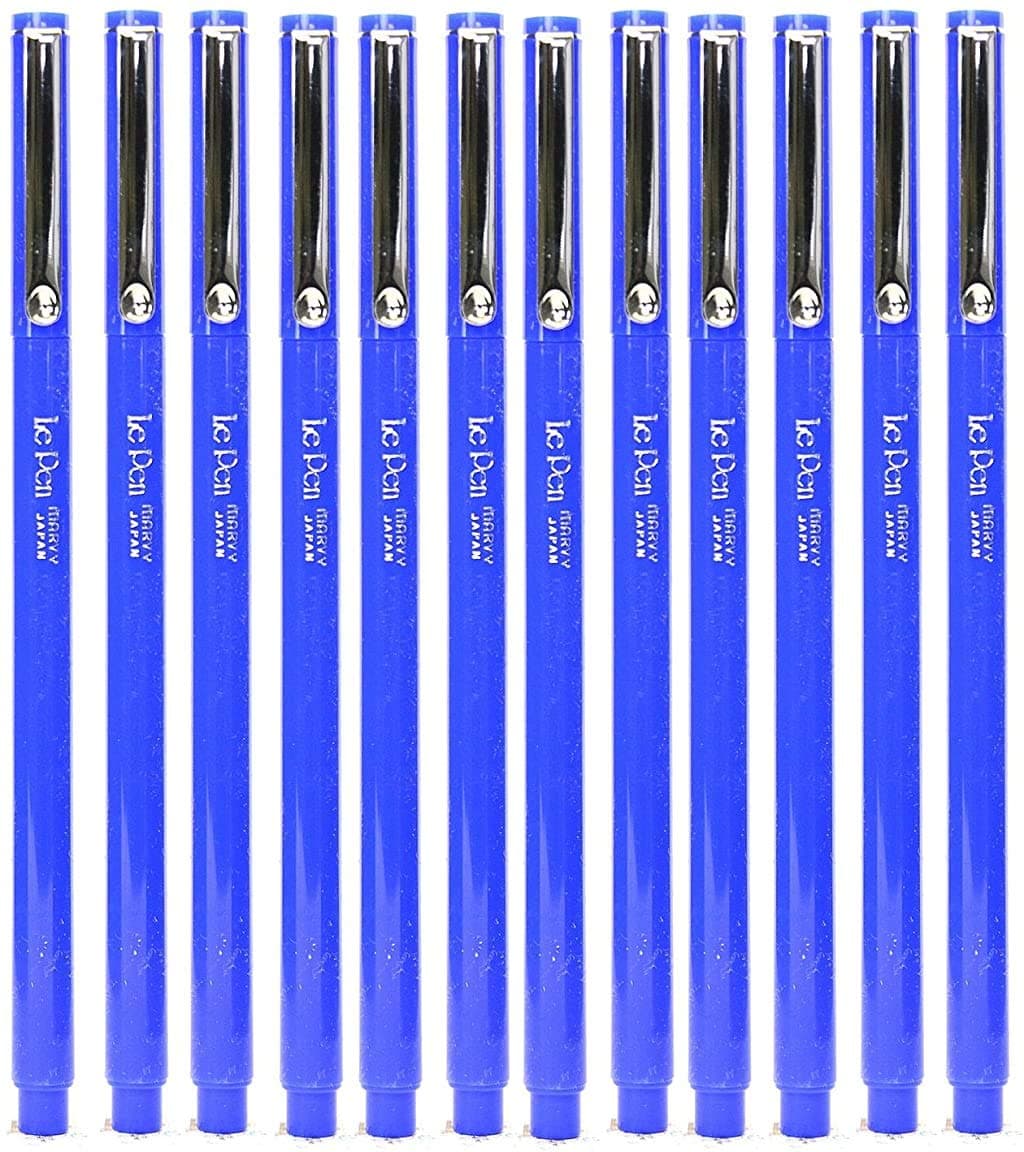 Micro Fine Tip s, Blue, Pack of 12