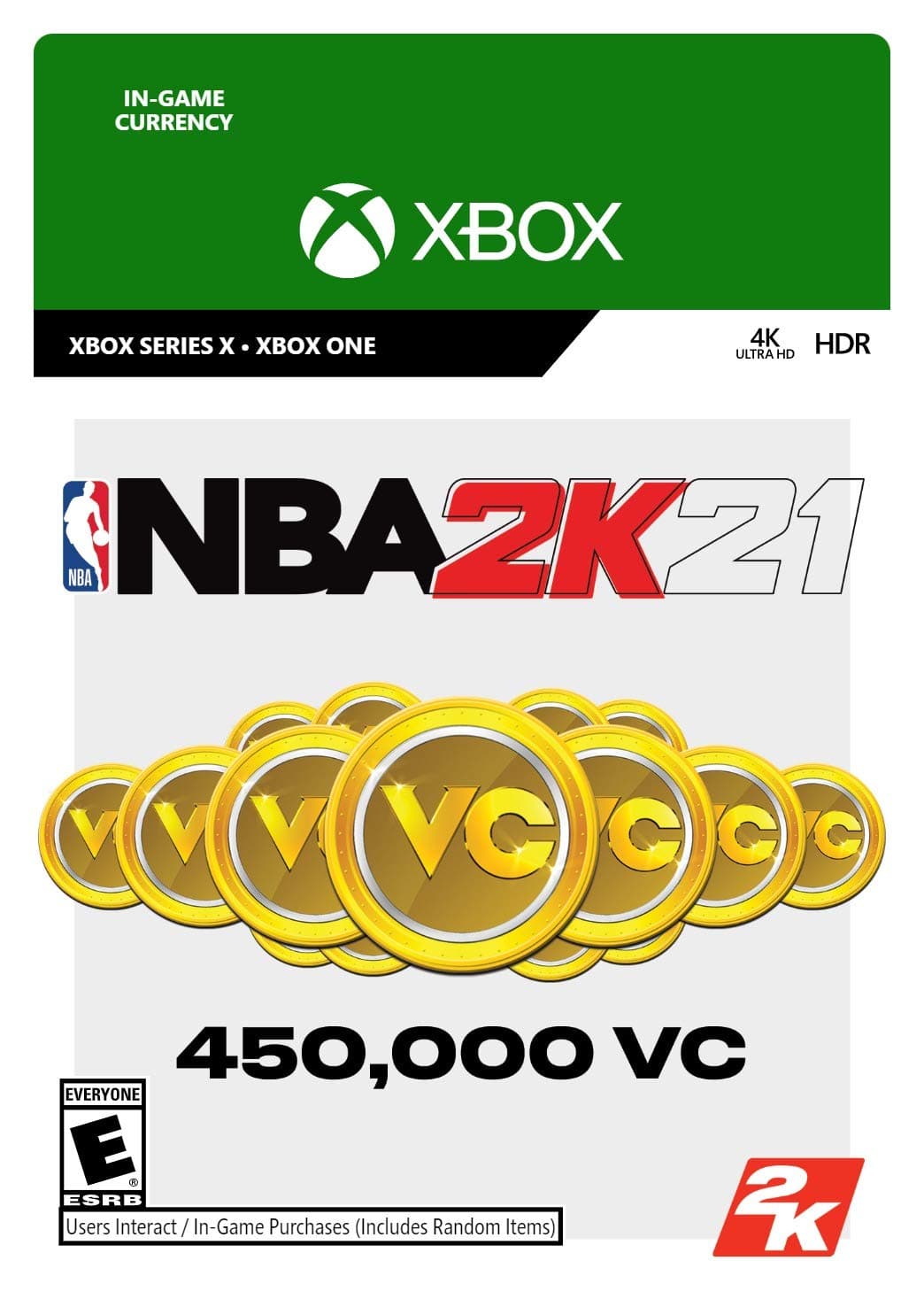 NBA 2K21: 450,000 VC - Xbox One [Digital Code]