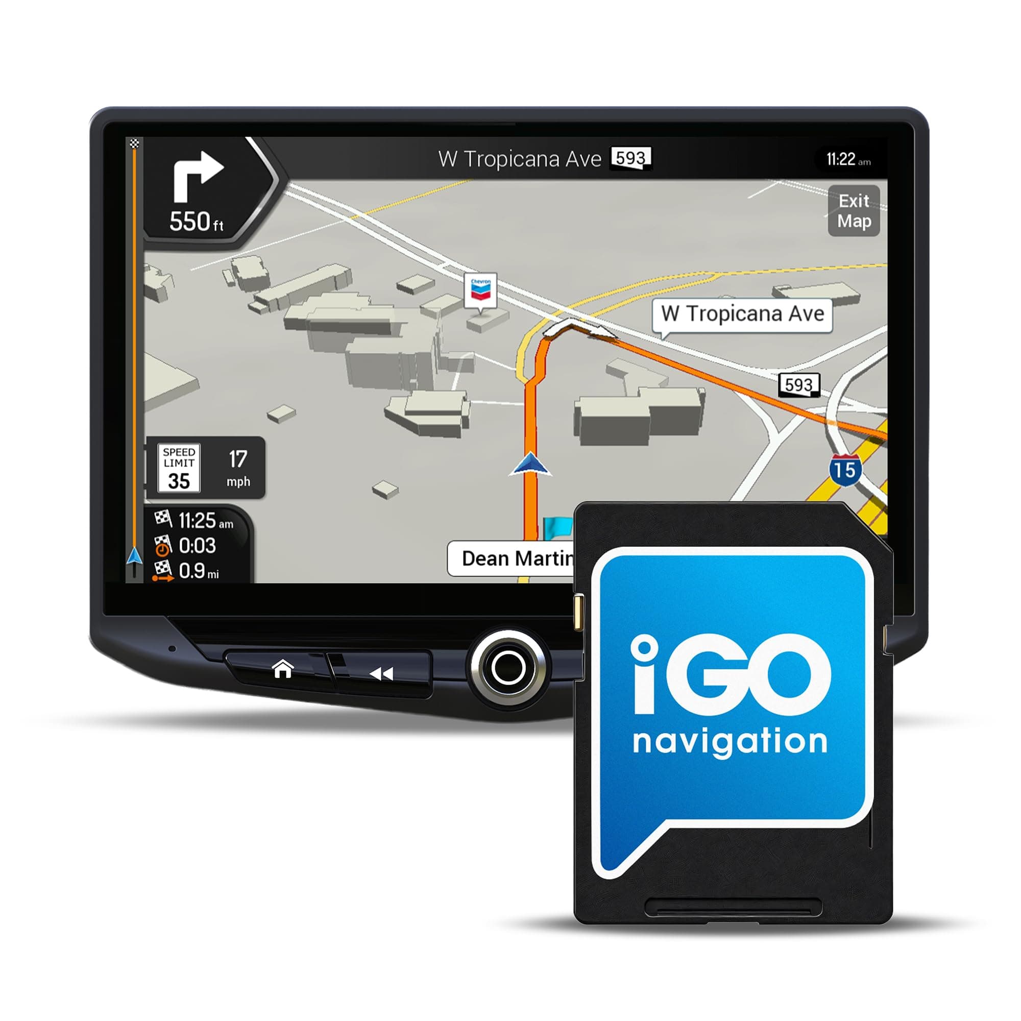 Stinger iGO Offline GPS Navigation MicroSD Card for HEIGH10 & ELEV8 Infotainment Car Radios Only, Pre-Loaded 3D Off-Roading Maps, Detailed Landmarks, Traffic Solutions (SE-P14)