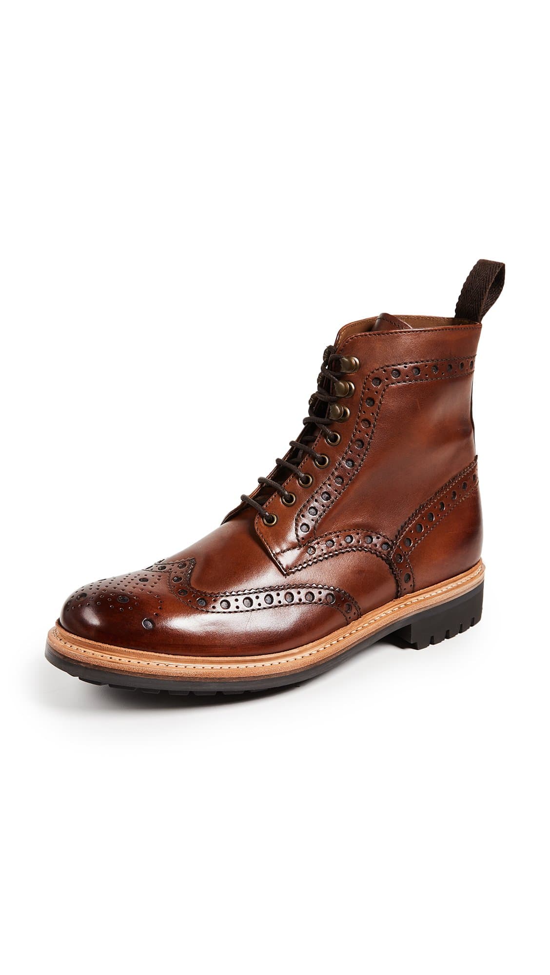 Grenson Men's Fred Commando Boots, Tan, 11 M UK