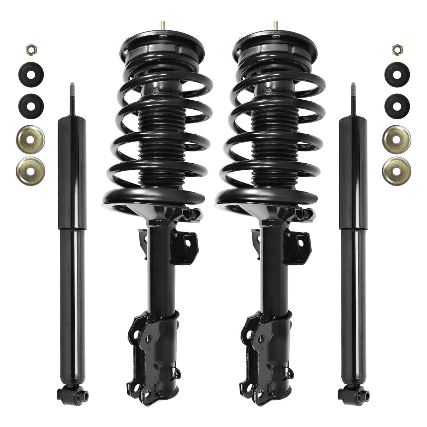 COMPLETESTRUTS - Front Complete Strut Assemblies with Coil Springs and Rear Shock Absorbers Replacement for 2005-2010 Ford Mustang - Set of 4