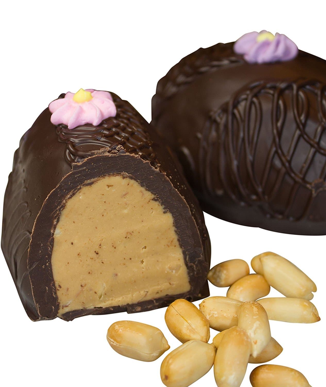 Peanut Butter Easter Egg, Dark Chocolate 8 Ounce Gift Box