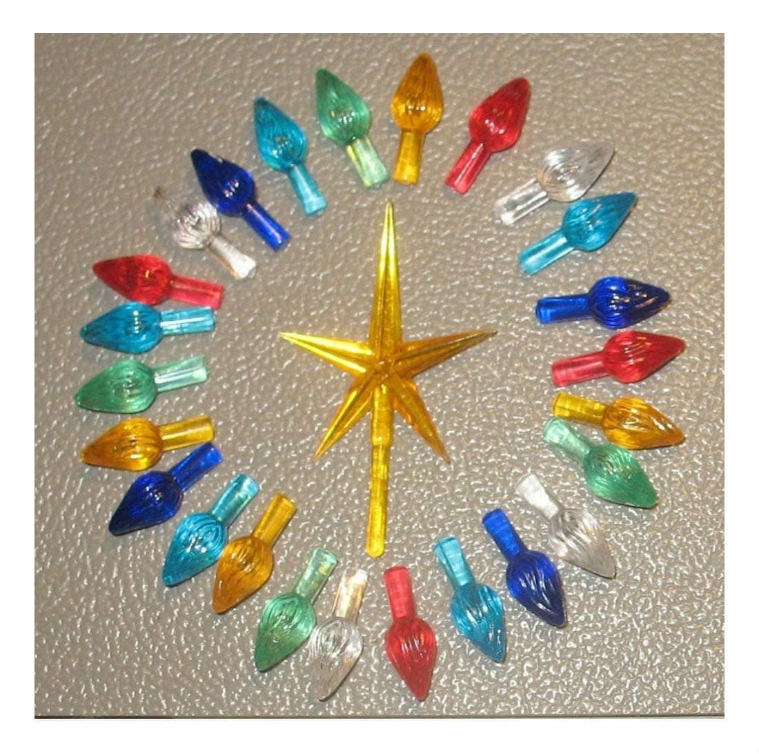 25 Ceramic Christmas Tree Lights and Star