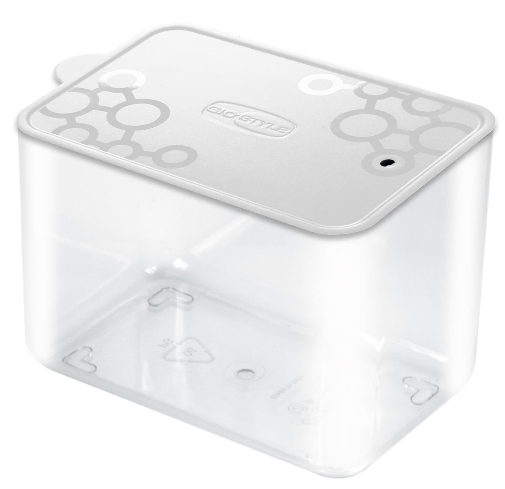 GIO'STYLEGio' Style Forme Rectangular Container, M, Made of Crystal Polystyrene and Polypropylene, White