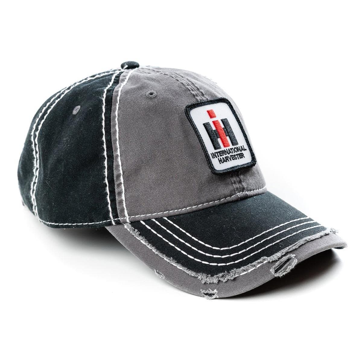 Case IHCNH Gray Distressed Hat with Patch, Gray