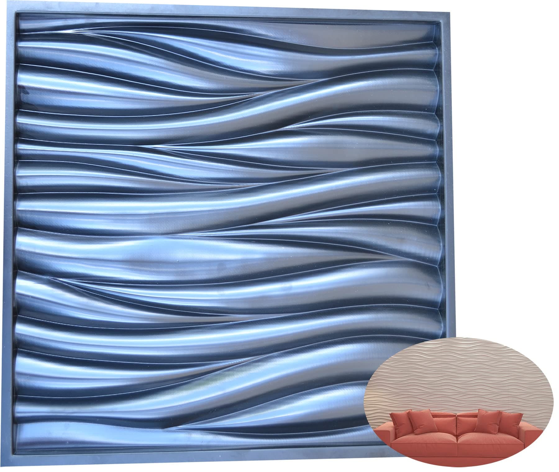 SvitMolds WAVE 3D WALL PANEL MOLD PLASTER Wall Art Decor Decorative Wall tile Panels #3D02