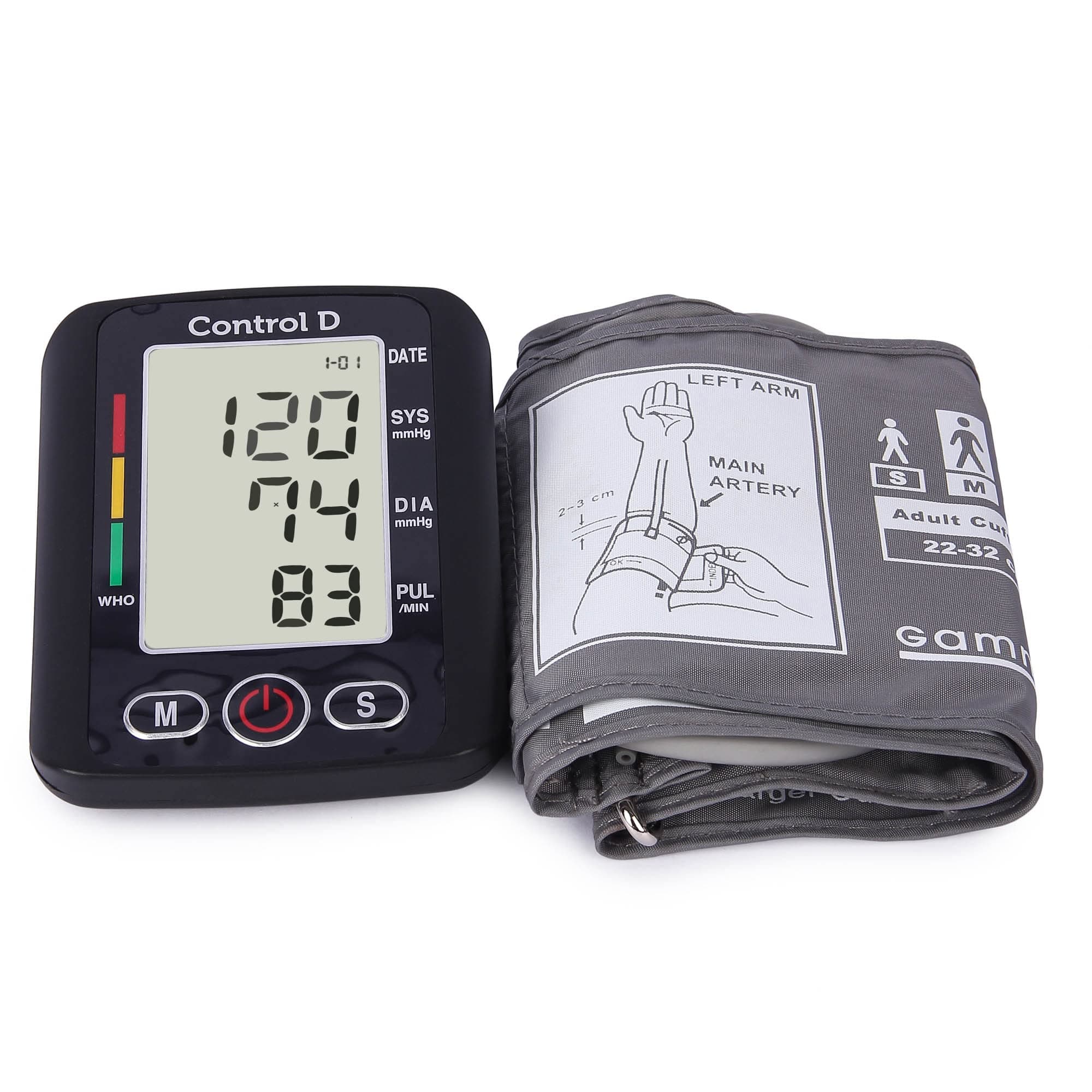 Control D Talking USB Port to Power BP Machine Fully Automatic Comfort Digital Electronic Speaking Blood Pressure BP Monitor Machine with Mdi Technology (Black)