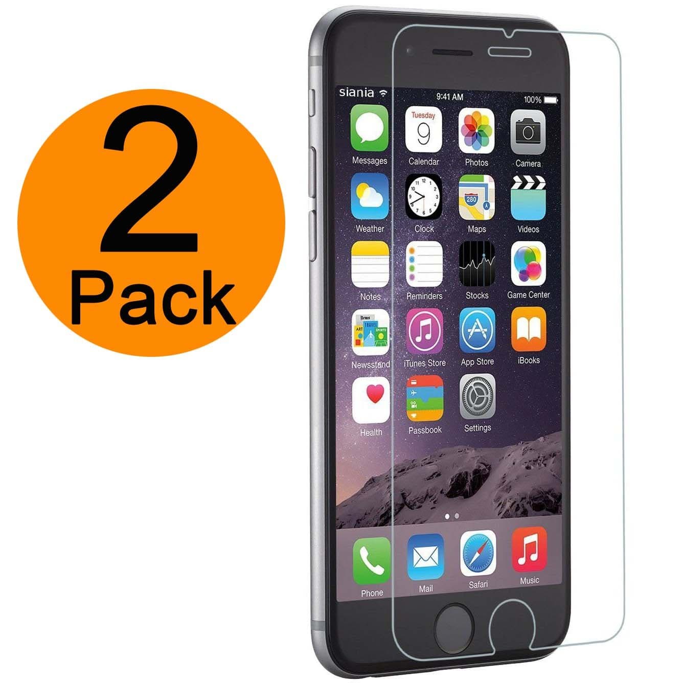 DiMiK 2 Pack iPhone 6S Plus Screen Protector, [Easy Installation] [3D Touch Compatible - Tempered Glass] [Most Durable] fit iPhone 6 Plus and iPhone 6s Plus 5.5 INCH