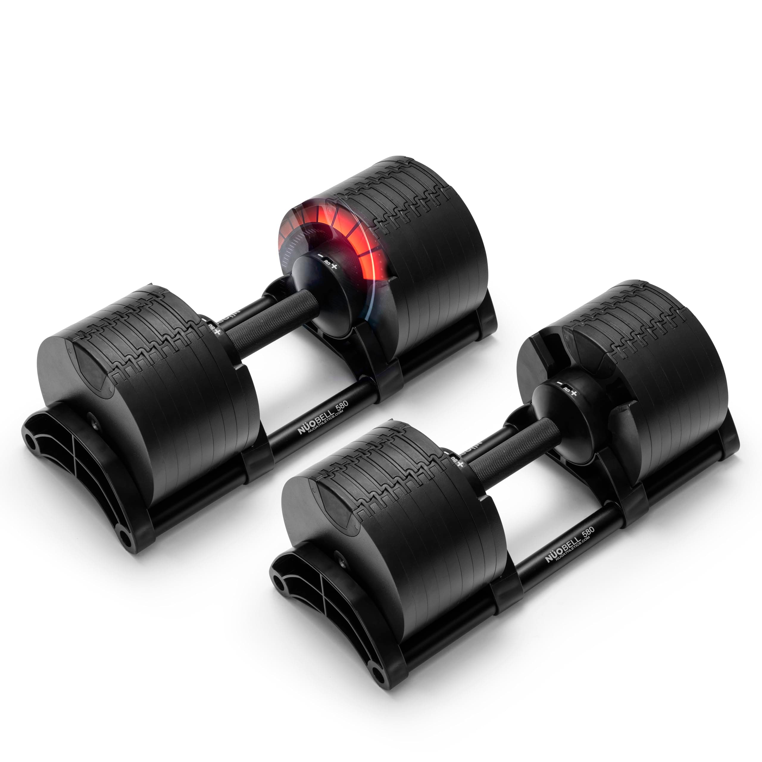 NUOBELL Adjustable Dumbbells 5-80 lbs: Replace 16 Sets, Ideal for Home Gym Weight Bench & Press