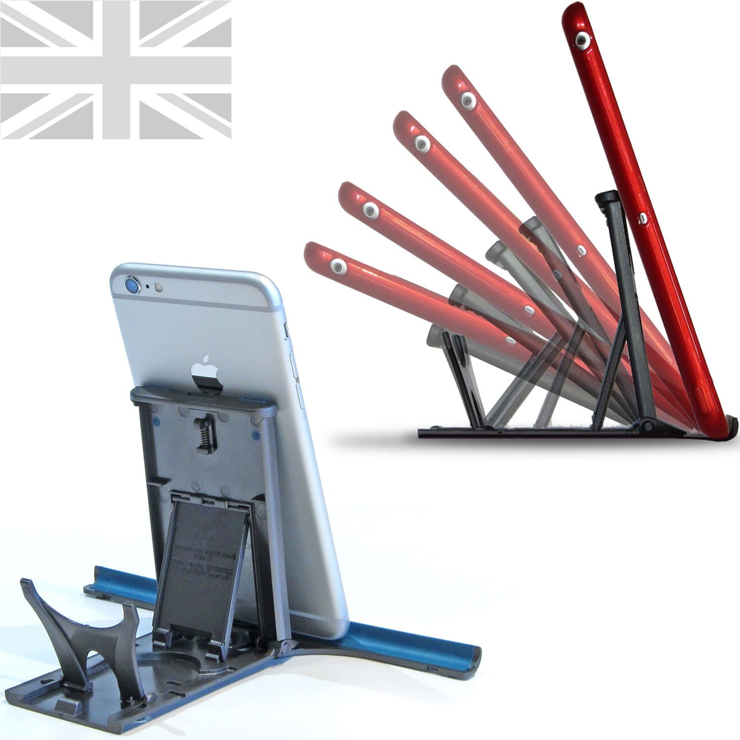 Pocket Adjustable iPad Stand - Ultimate Stable Support Compatible With All iPads, Tablets, iPhones, Cookery Books & More. For Desktop, Office, Kitchen & in Bed!