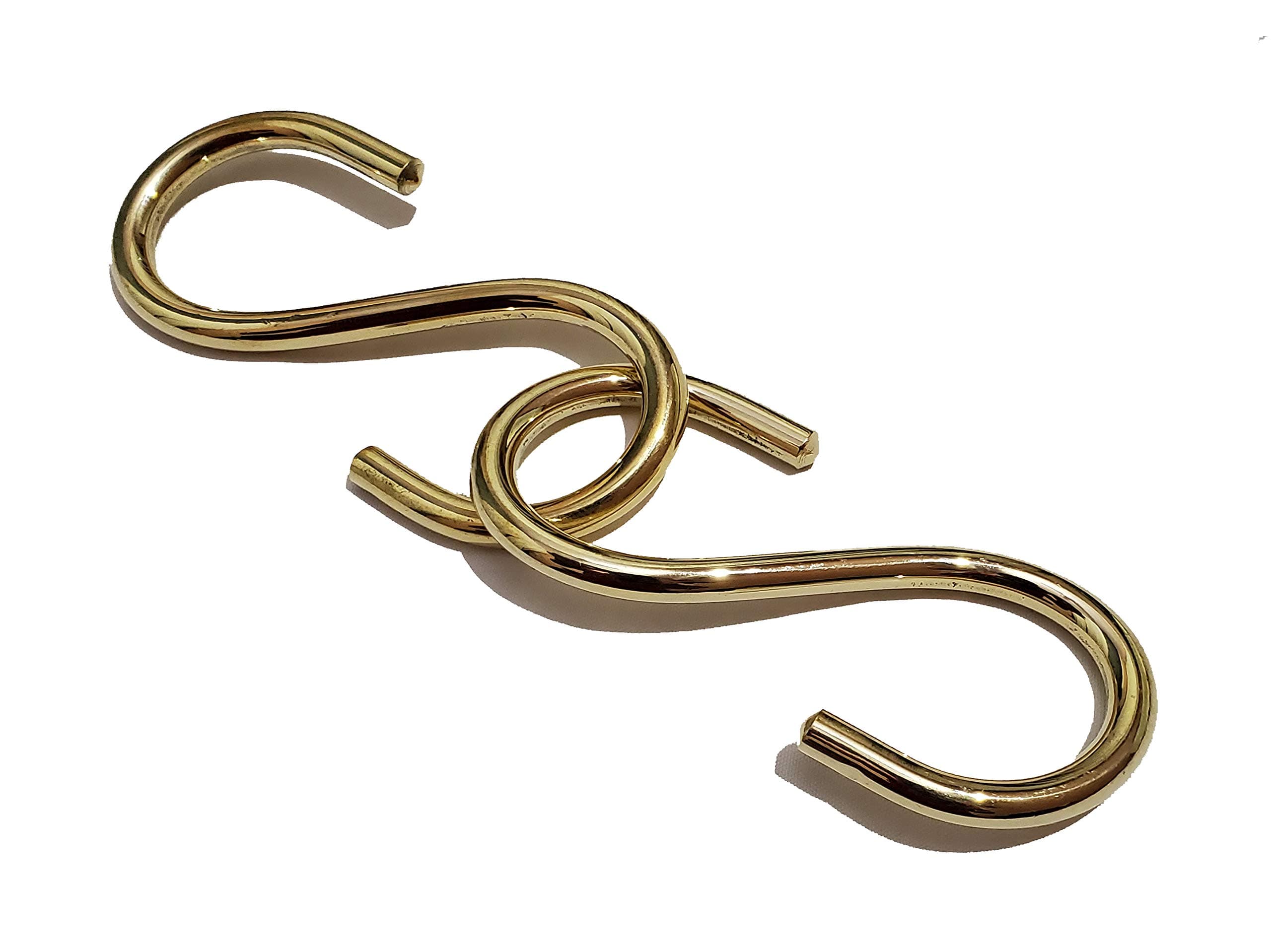 - Pure Source India S Hook, Made in Pure Brass, 2 Pcs.
