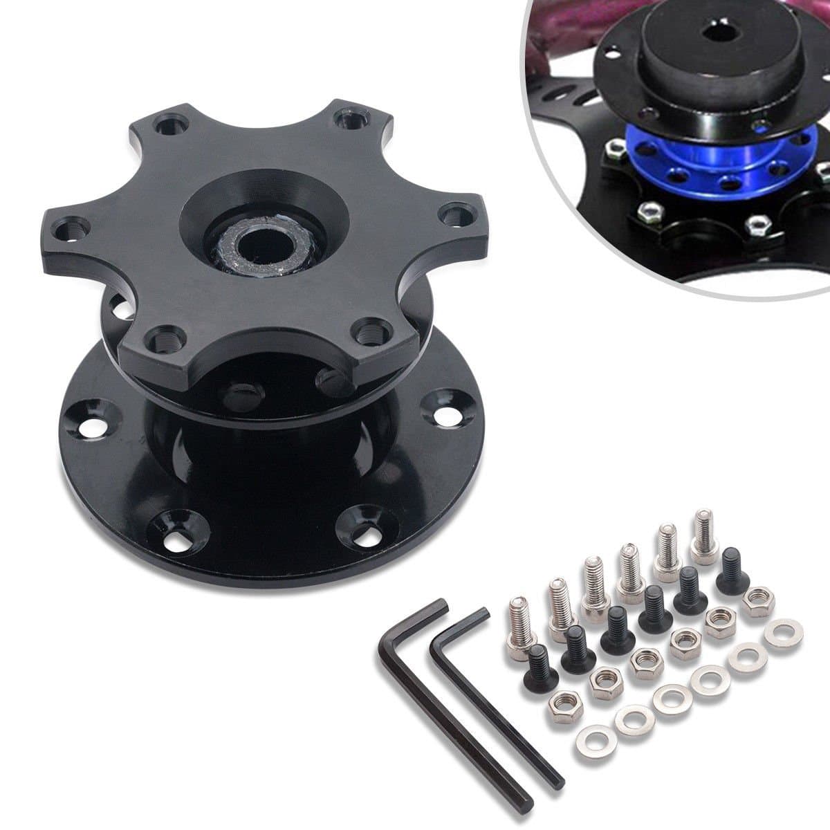Universal Quick Release Adapter Snap Off Steering Wheel Boss Hub Race/Rally/Motorsport (Black)