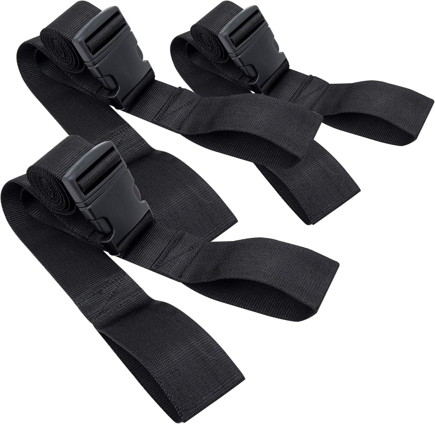 Backboard Spine Board Straps - 5" Disposable Straps - Black - Pack of 3