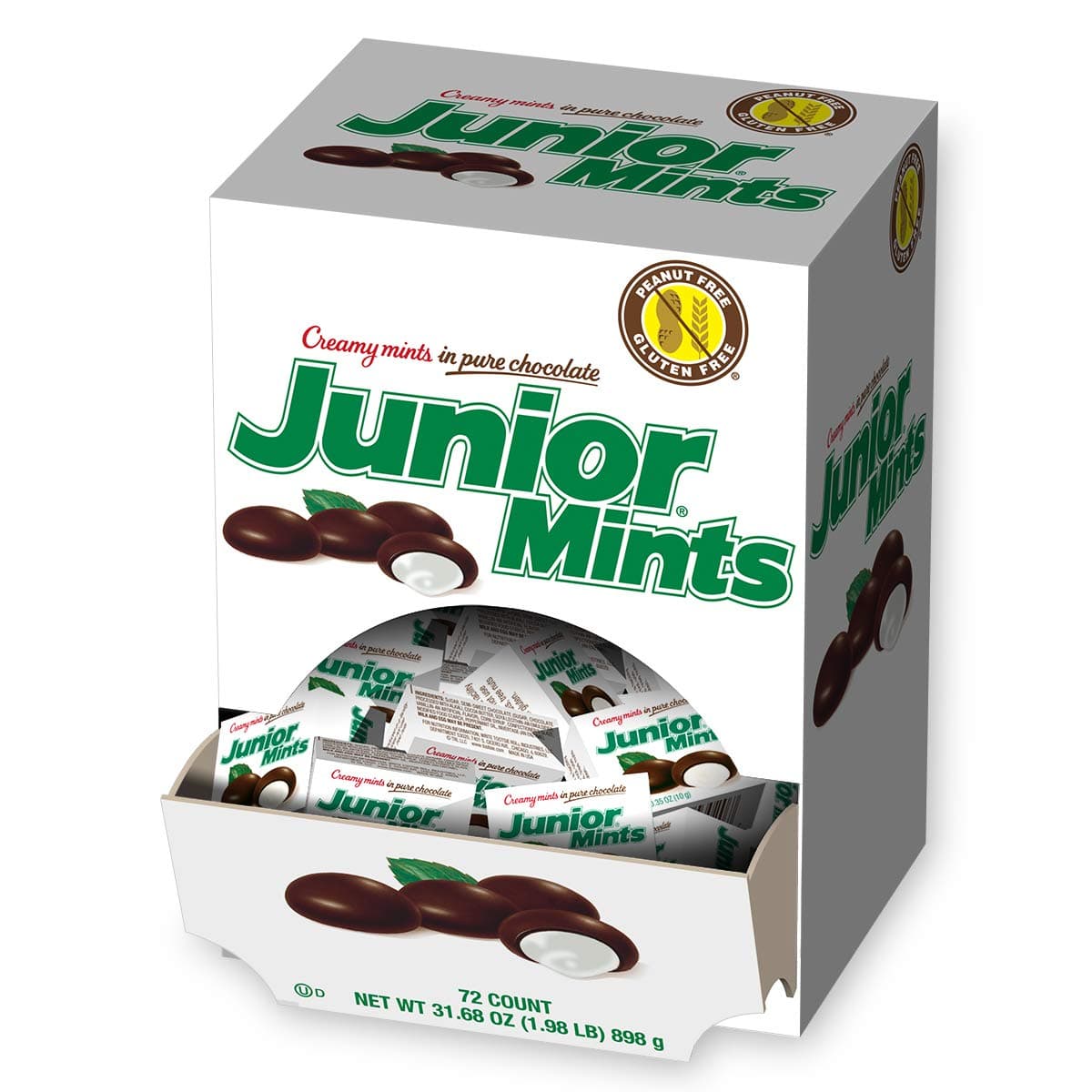 Junior Creamy Mints in Pure Chocolate, Mini-Boxes, 72-Count, 31.68 Ounce