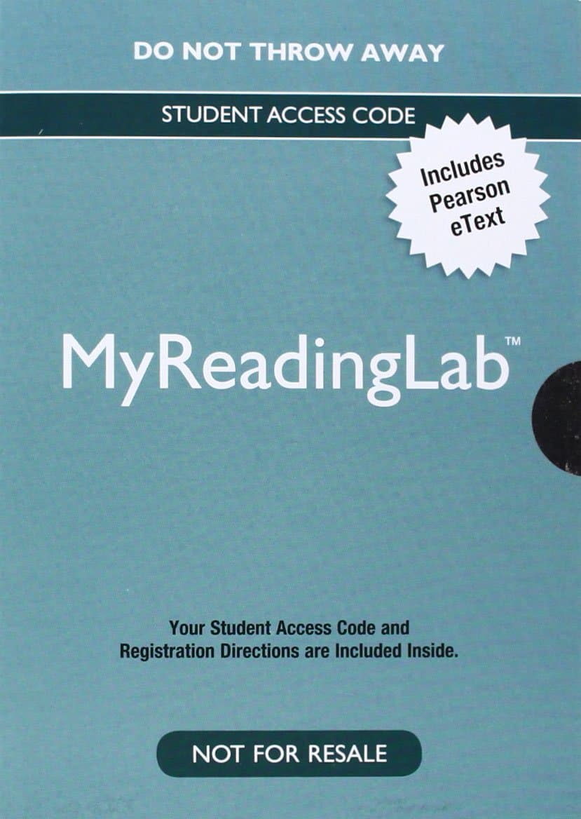 Myreadinglab With Pearson Etext Valuepack Access Card