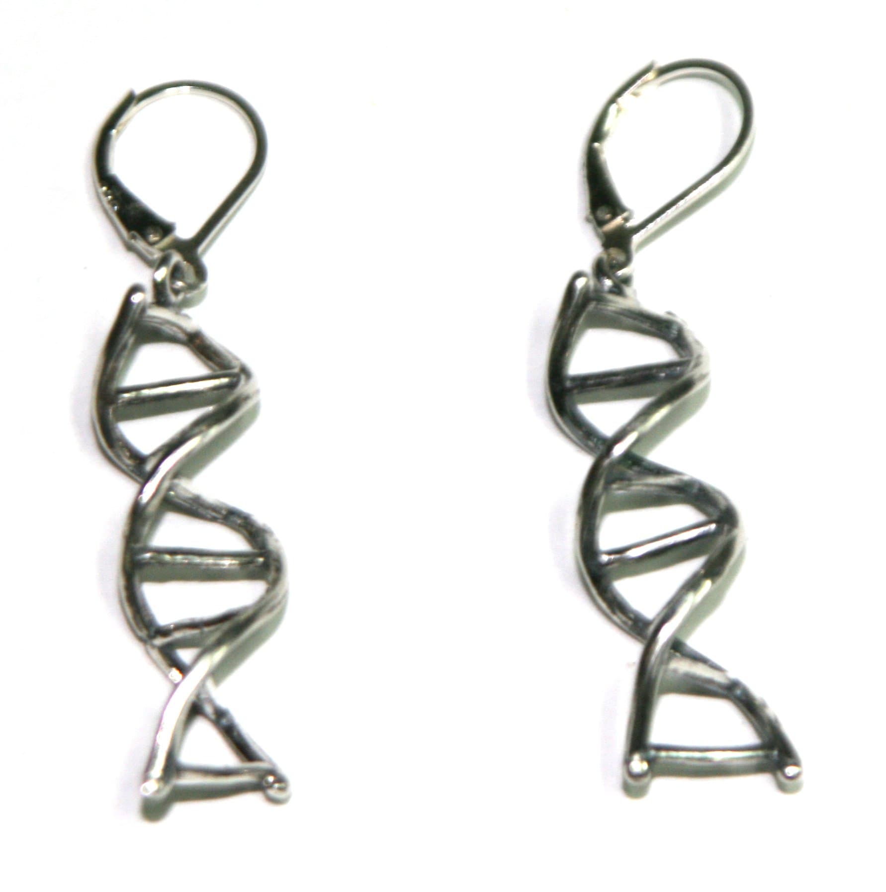 Sterling Silver DNA Helix Earrings