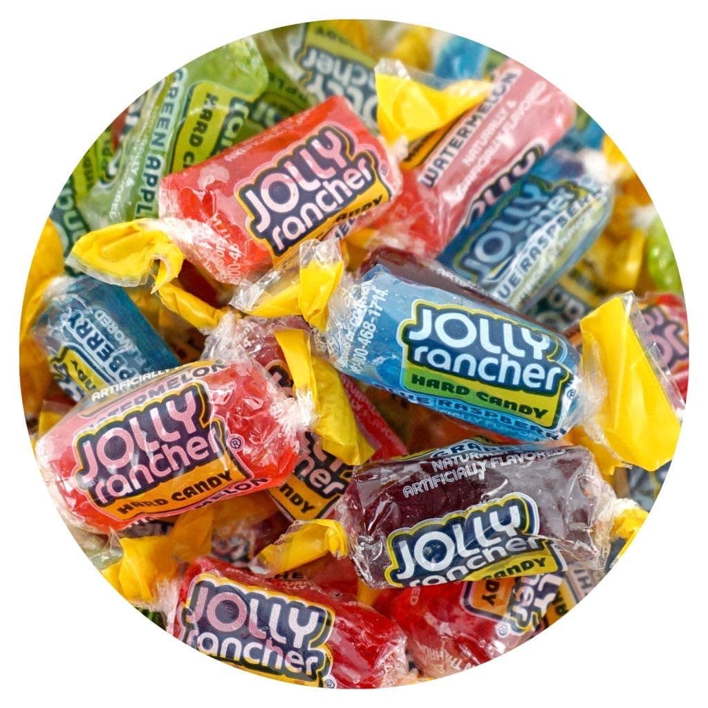 Jolly Ranchers Assorted Fruit Flavored Candy, 5lb Bulk Bag (Approx 375 Pieces), Individually Wrapped Hard Candy, The Hampton Popcorn & Candy Company