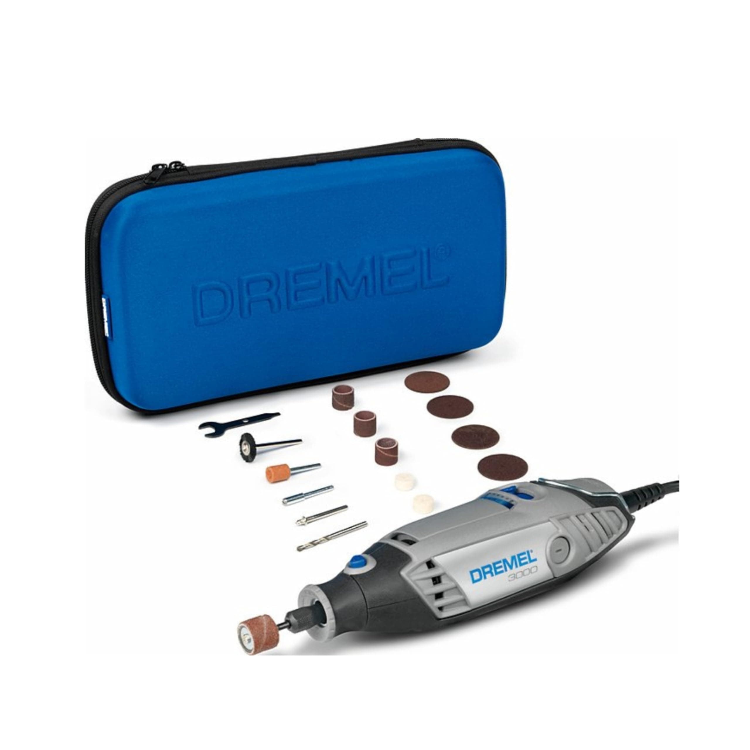 Dremel 3000 Rotary Tool 130 W, Multi Tool Kit with 15 Accessories, Variable Speed 10.000-33.000 RPM