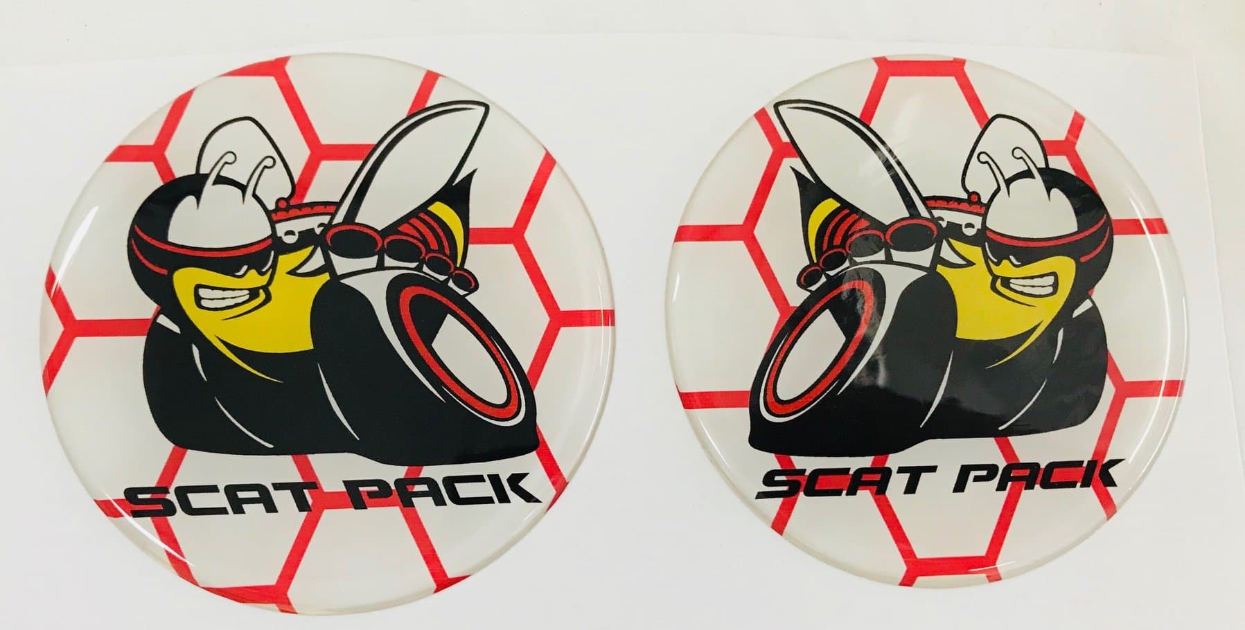 Challenger Scat Pack Red Under Hood Emblems