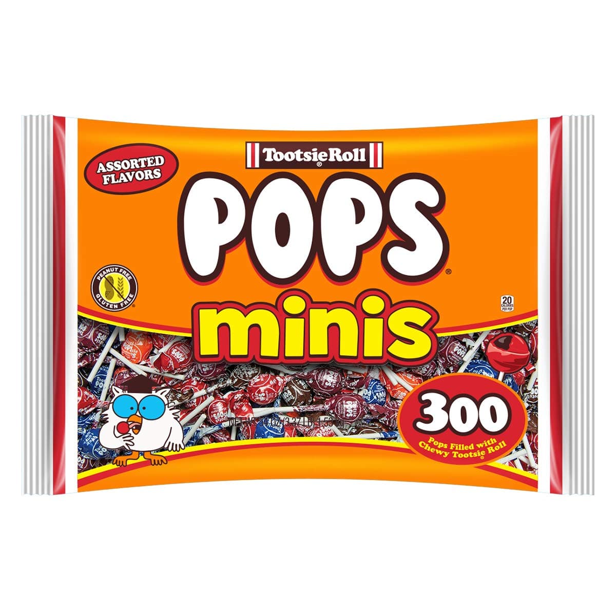 Tootsie Roll Pops Minis with Chocolatey Center, Mini Assorted, 300 Count