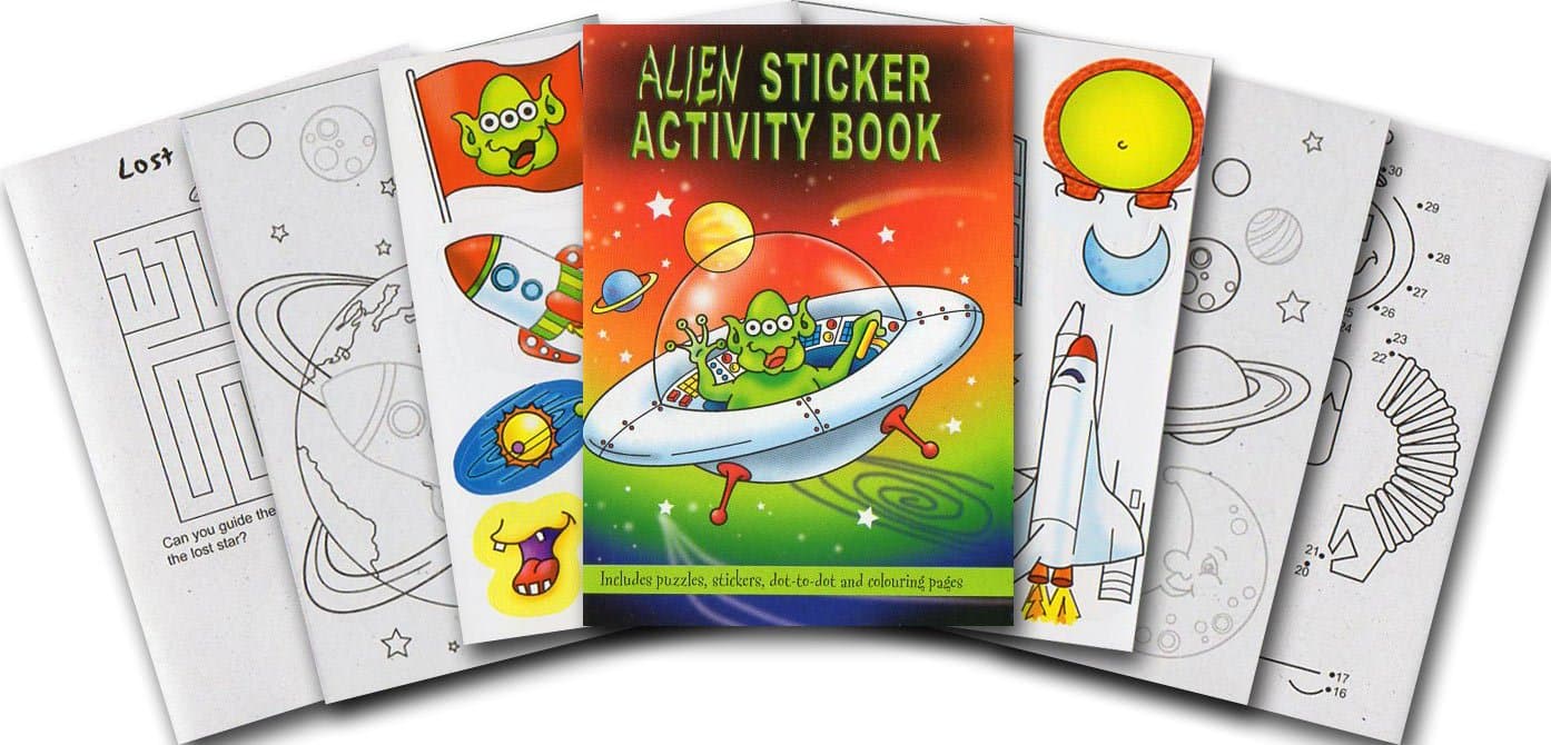 Alien Mini Sticker Activity Book (Sold Singly)
