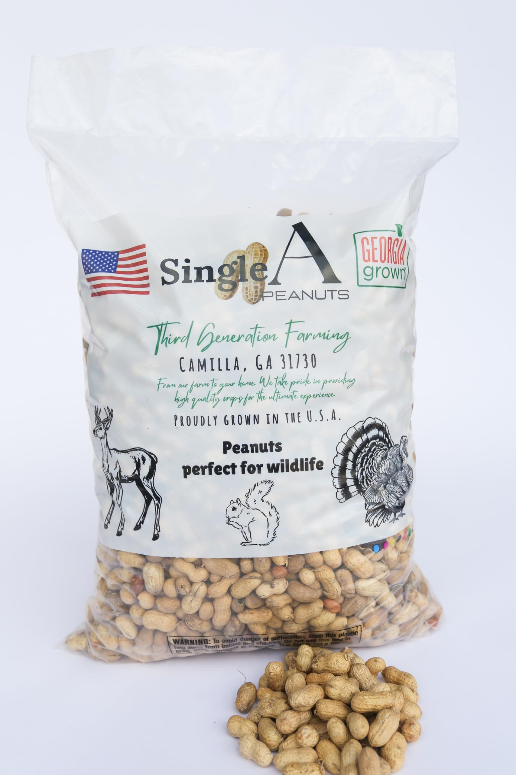 - Single A Peanuts: 9 lbs dried, in-shell premium peanuts- perfect for wildlife!
