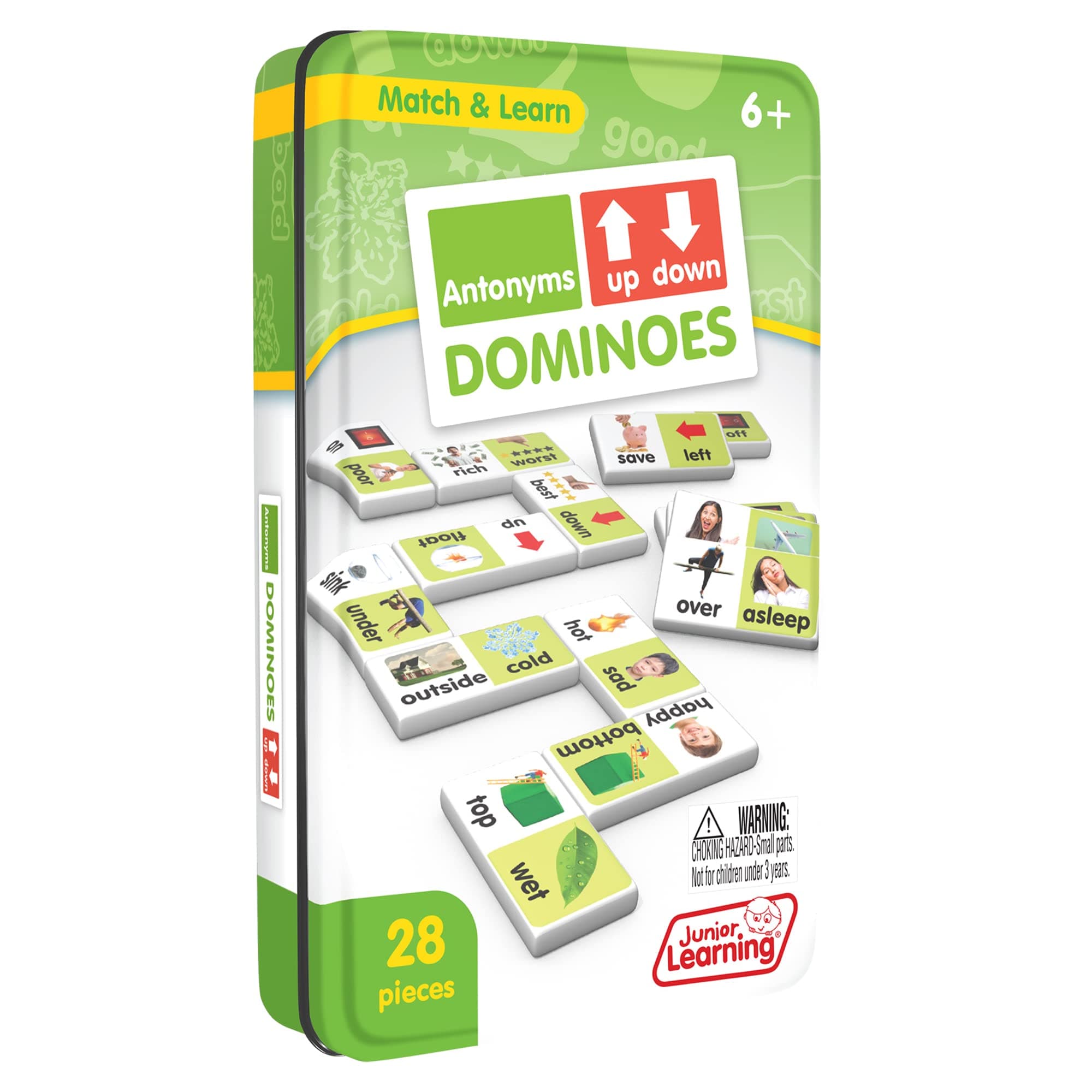 Junior Learning Antonyms Match & Learn Dominoes, Multicolor