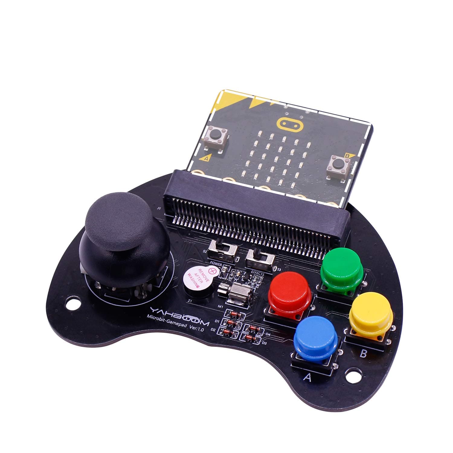 Micro Bit Robotic Control Handle Game Joystick STEM Education Graphic Compatible with Micro:bit V2 V1.5 for Kids (Without Microbit) (Handle Without microbit v2)