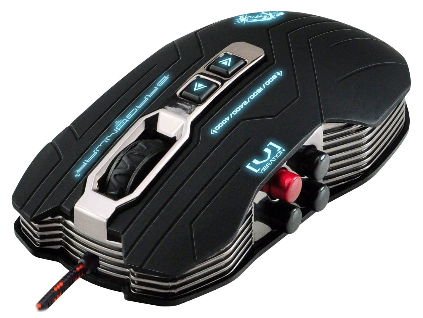 DragonwarELE-G15 Gaia Blue Sensor Computer PC Game 4000 DPI Professional Wired Gaming Mouse