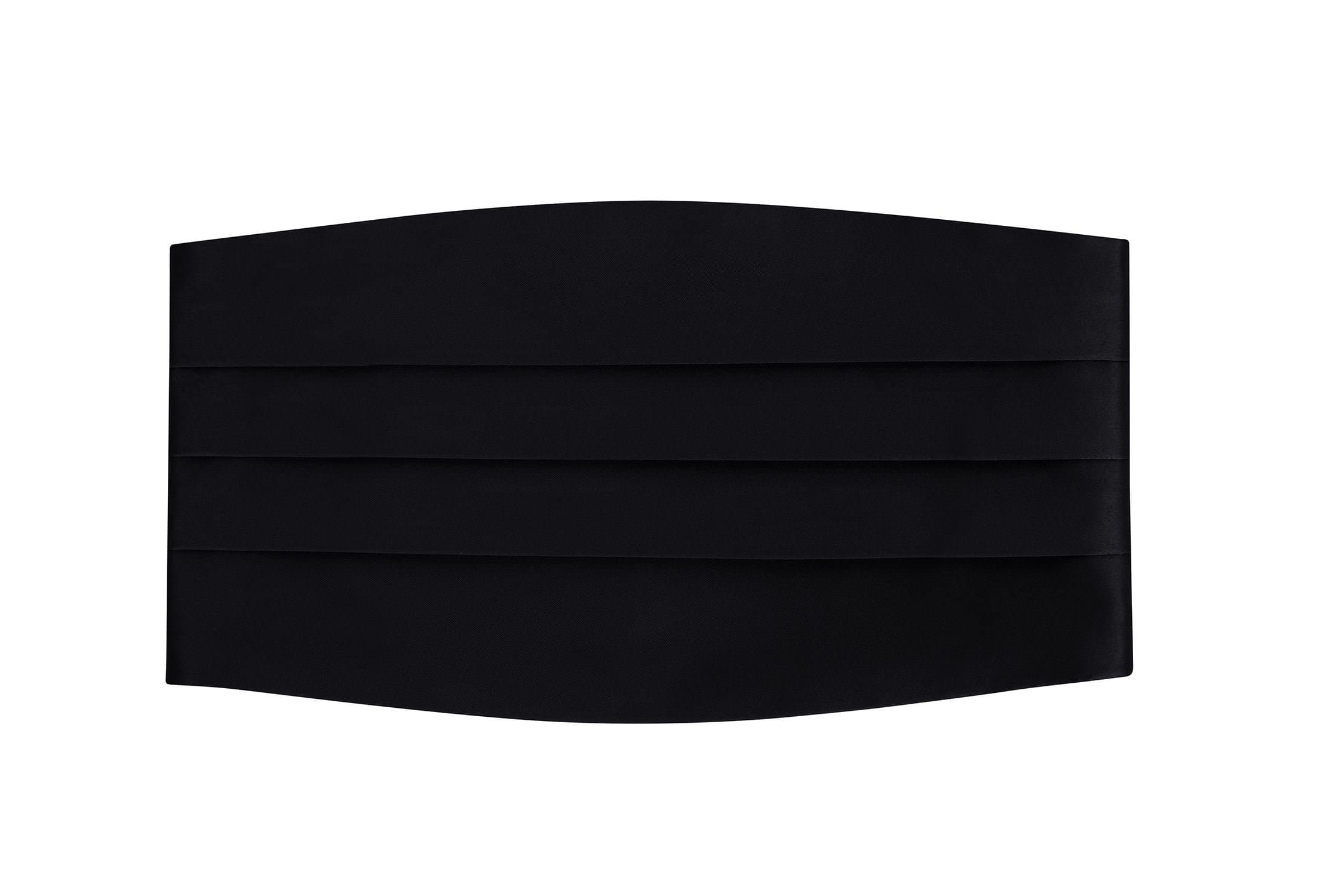 Men's Adjustable Satin Cummerbund - Black