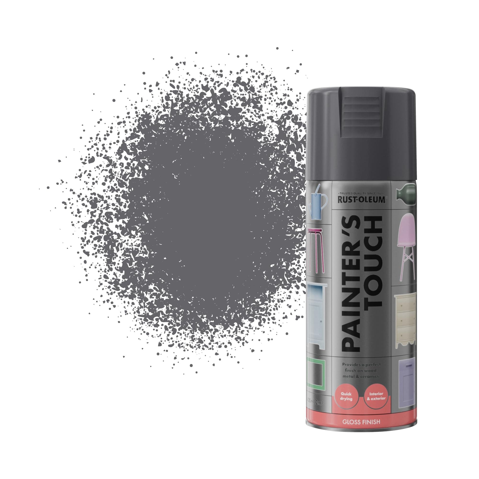 400ml Painter's Touch Spray Paint - Dark Grey,Packaging May Vary