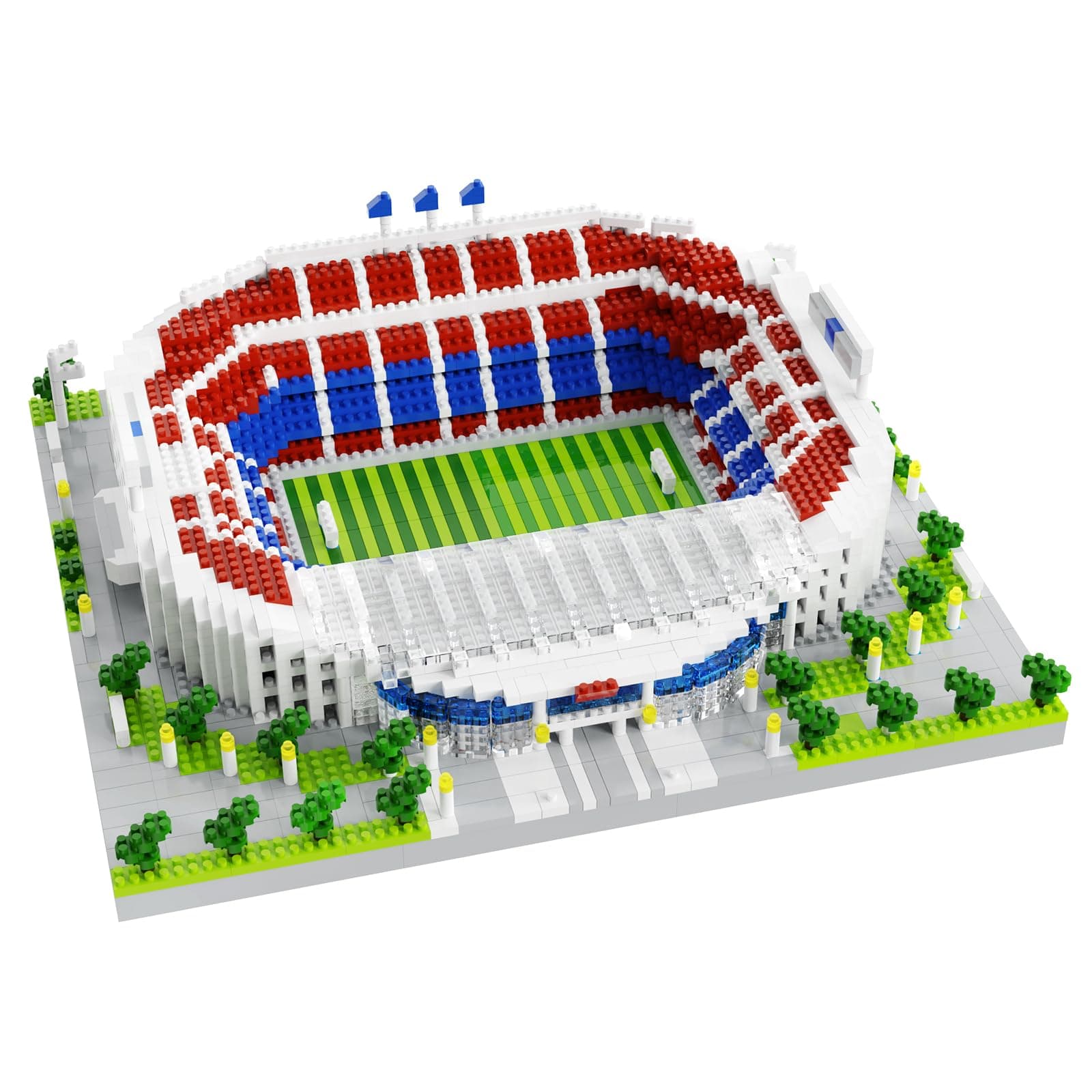 Barcelona Soccer Stadium Micro Blocks Building Sets, Micro Mini Bricks Architecture Building Block Sets for Adults, Football Field Building Blocks for Girls and Boys Fans Aged 14 and Up
