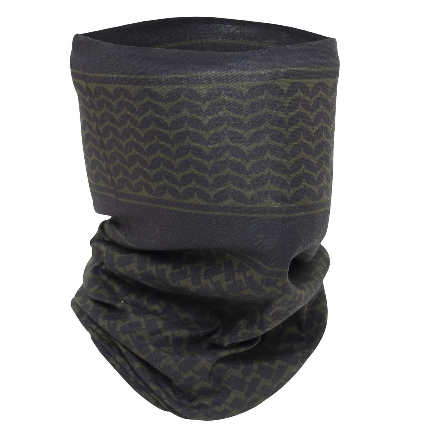 Multi-Use Tactical Wrap with Shemagh Print, Olive Drab