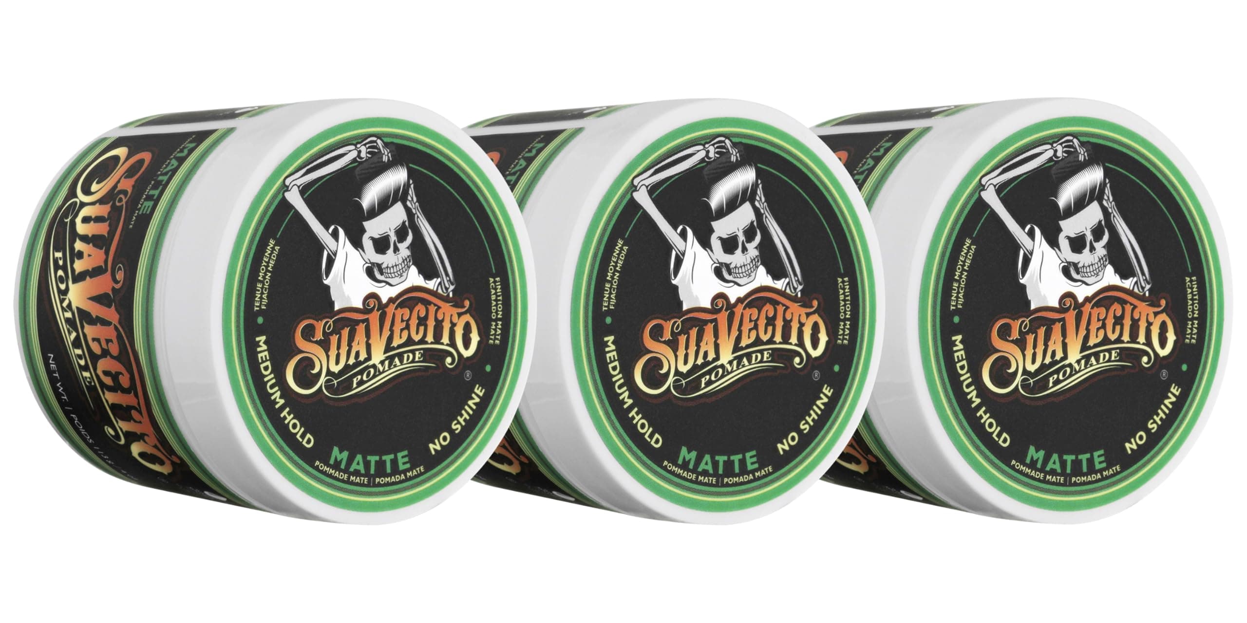 Pomade Matte (Shine-Free) Formula 4 oz, 3 Pack - Medium Hold Hair Pomade For Men - Low Shine Matte Hair Paste For Natural Texture Hairstyles