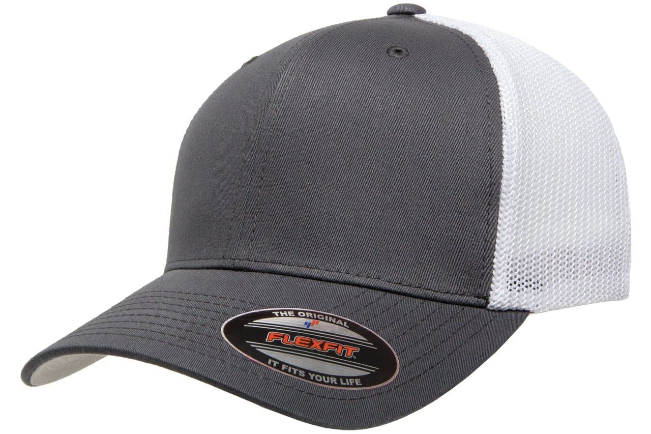 Two-Tone Stretch Mesh Fitted Cap Hat